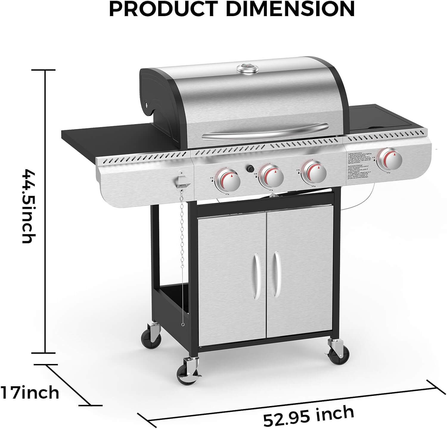 Joy Pebble Stainless Steel BBQ Gas Grill
