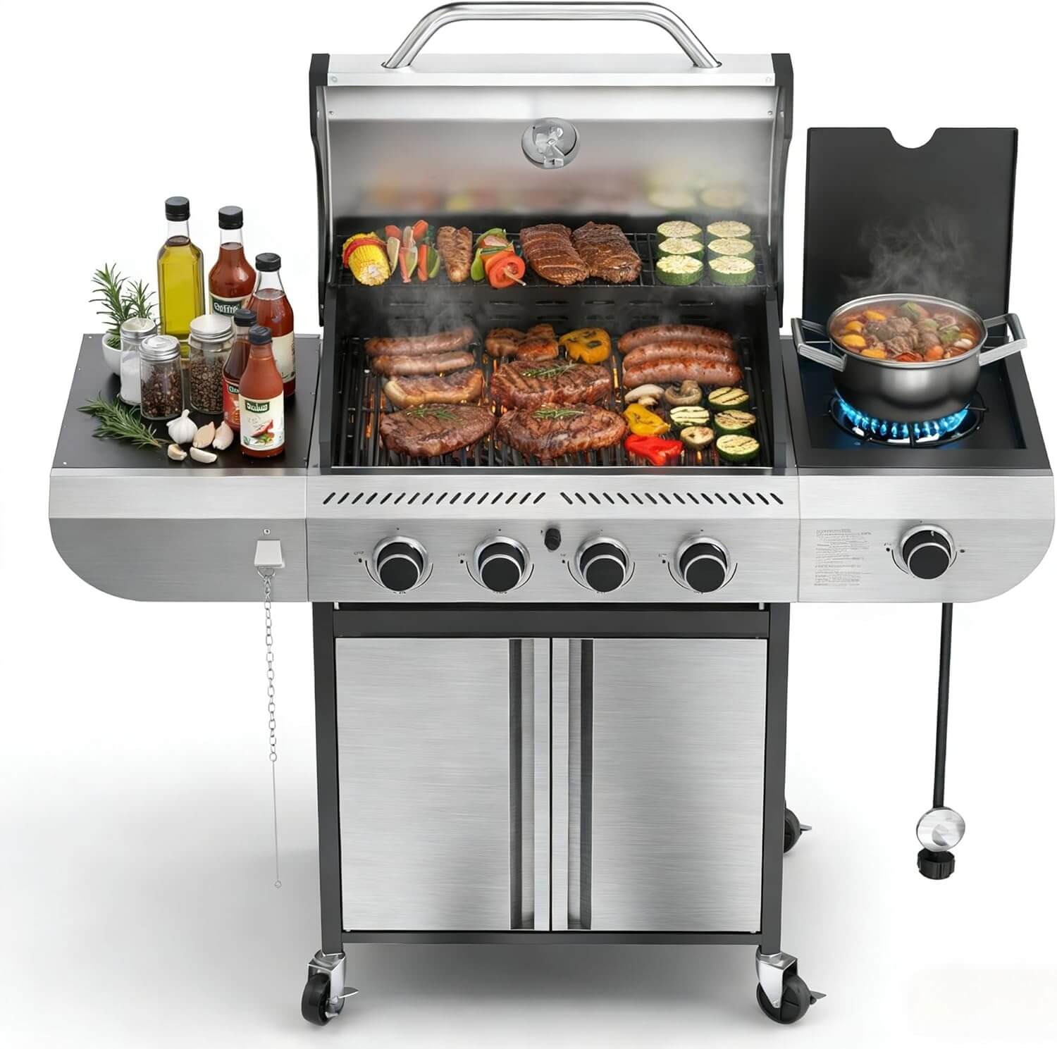 Joy Pebble Stainless Steel BBQ Gas Grill