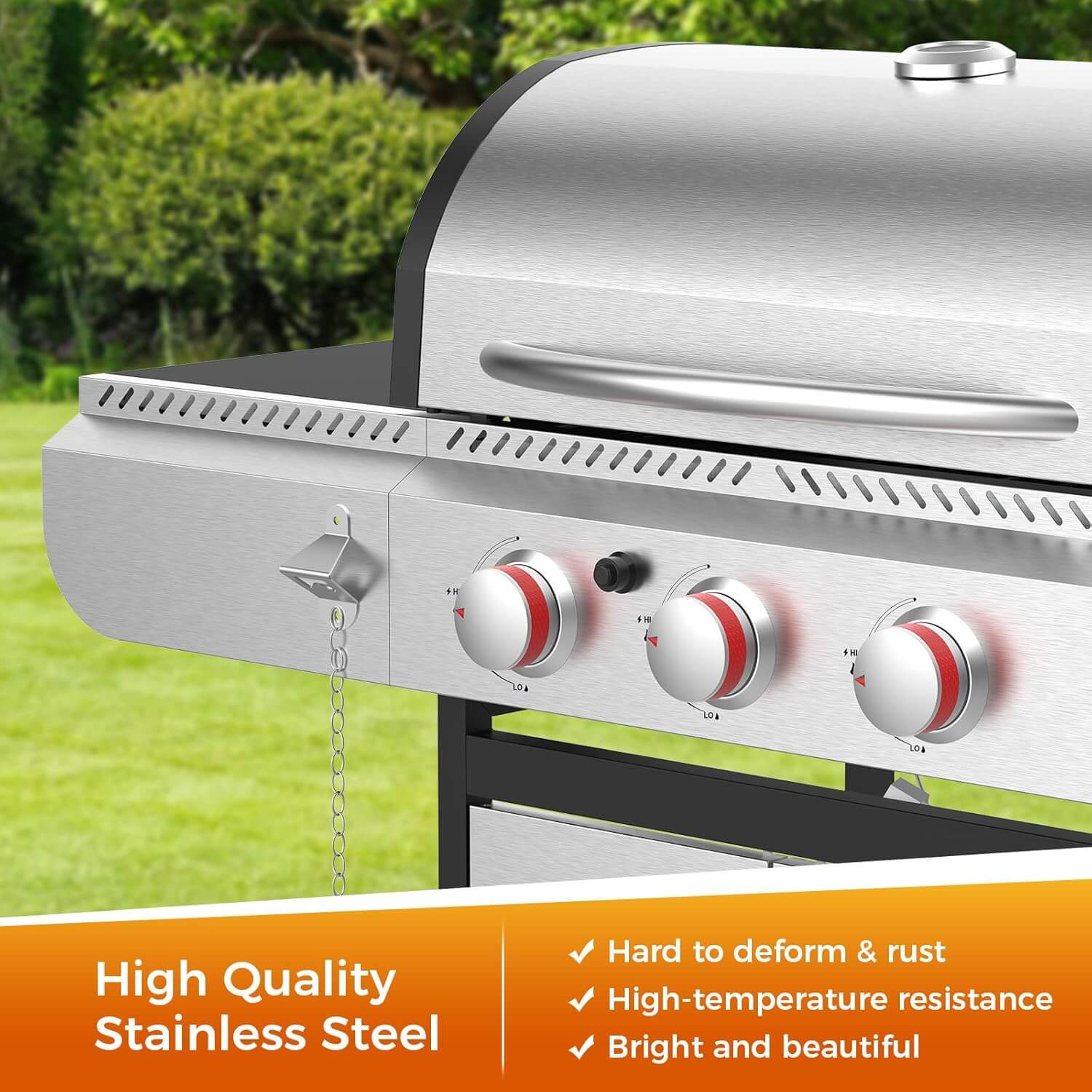 Joy Pebble Stainless Steel BBQ Gas Grill