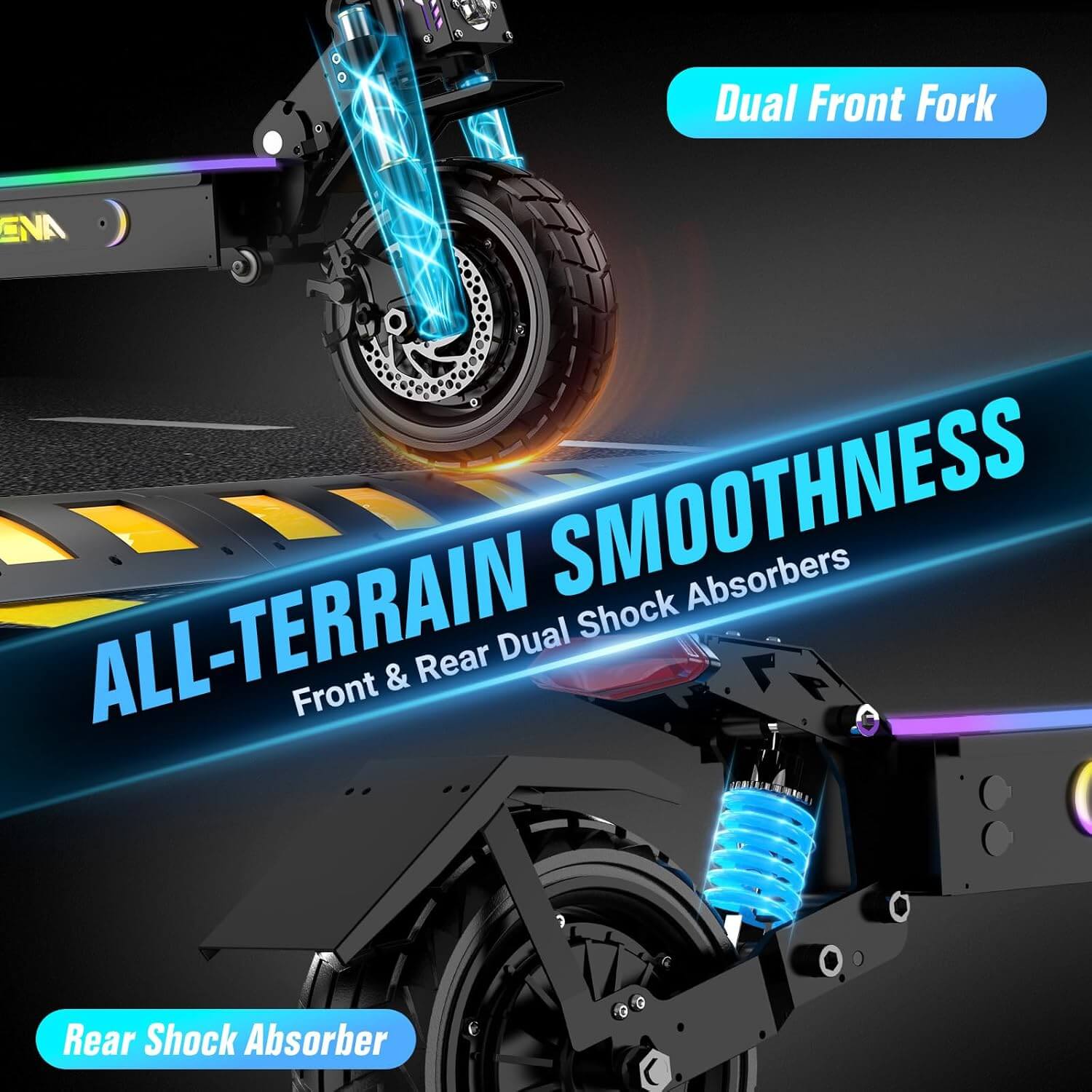 Joyful Rider GT7 5600W 45mph Dual Motor Folding Electric Scooter