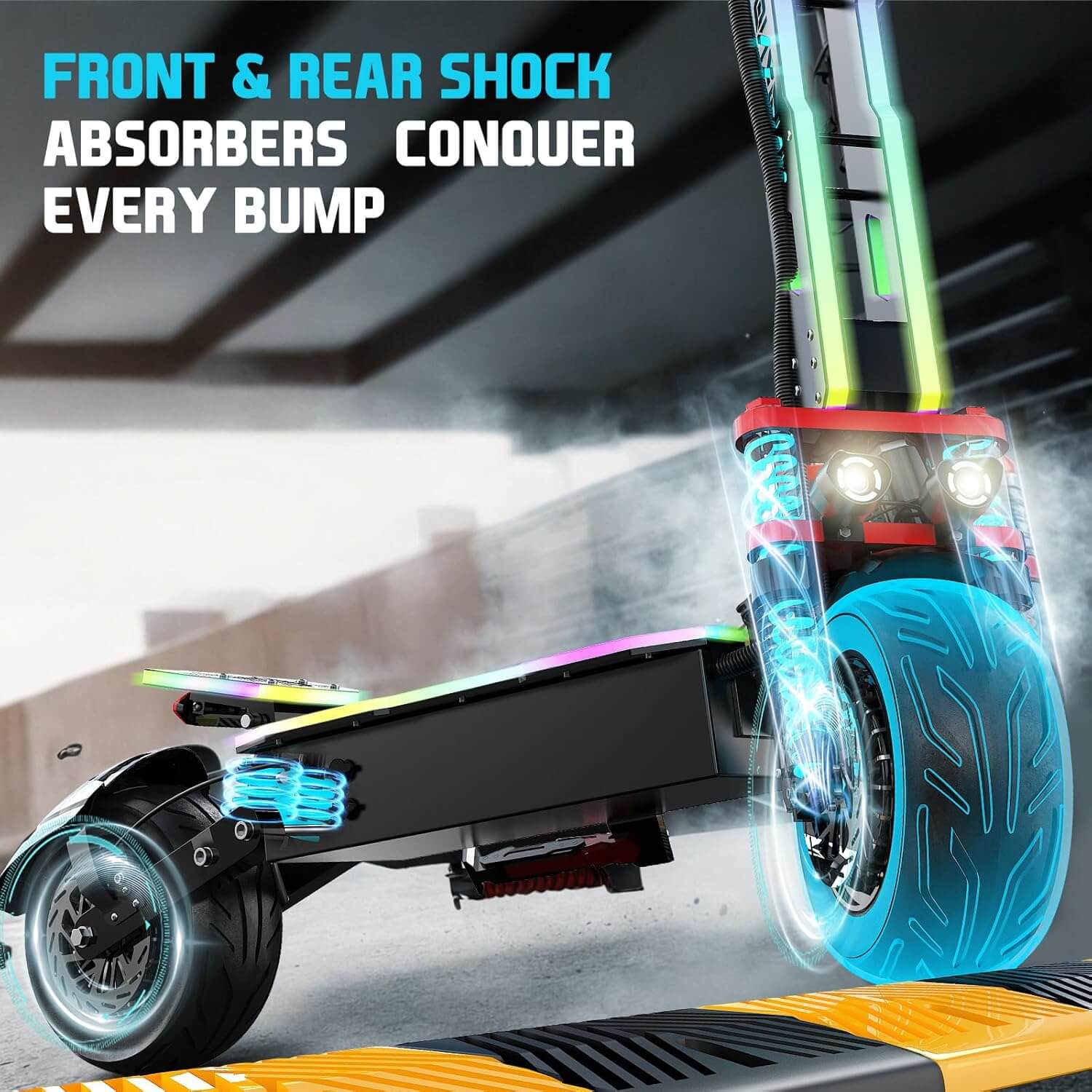 Joyful Rider GT7 7000W 55mph Dual Motor Folding Electric Scooter