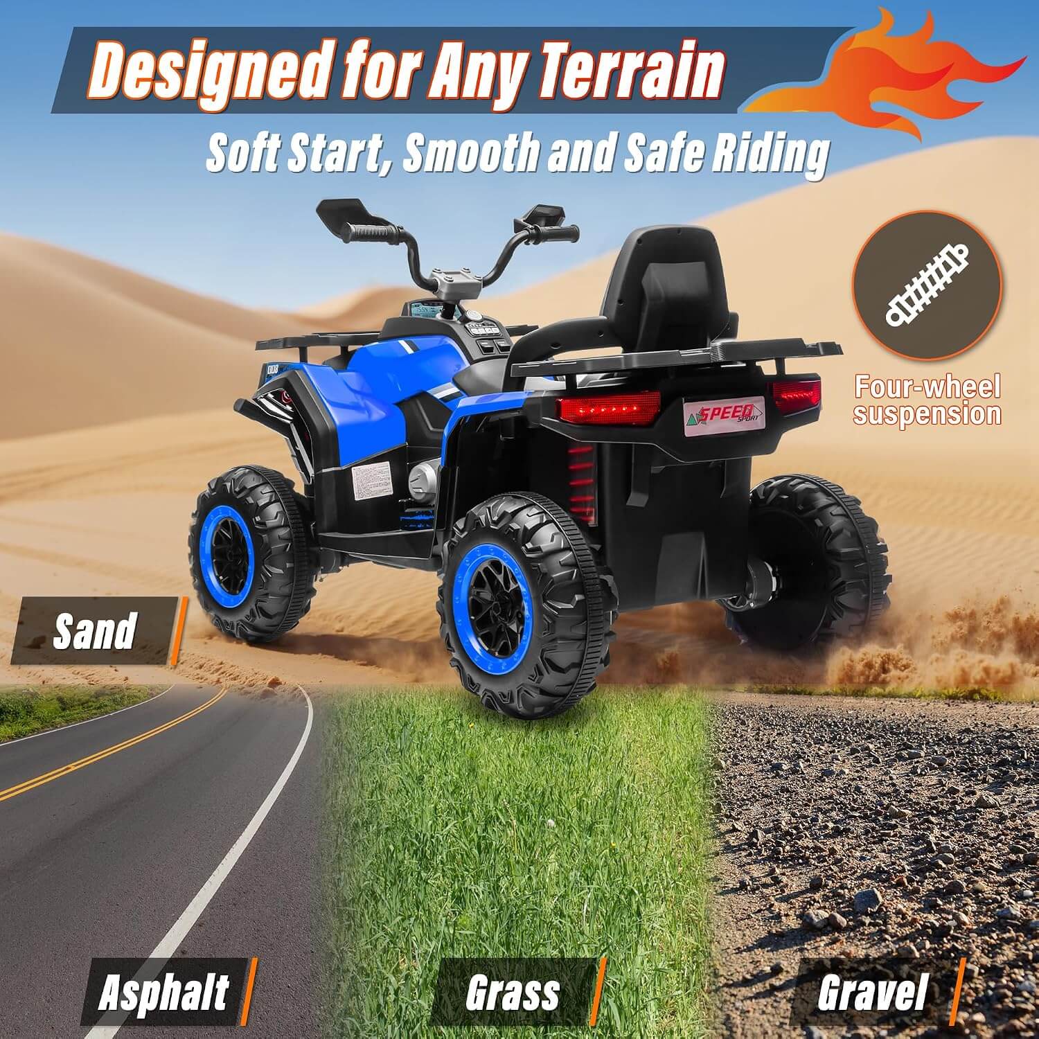 Joyracer NEL007 800W 24V 4x4 Kids' Electric All-Terrain Vehicle ATV