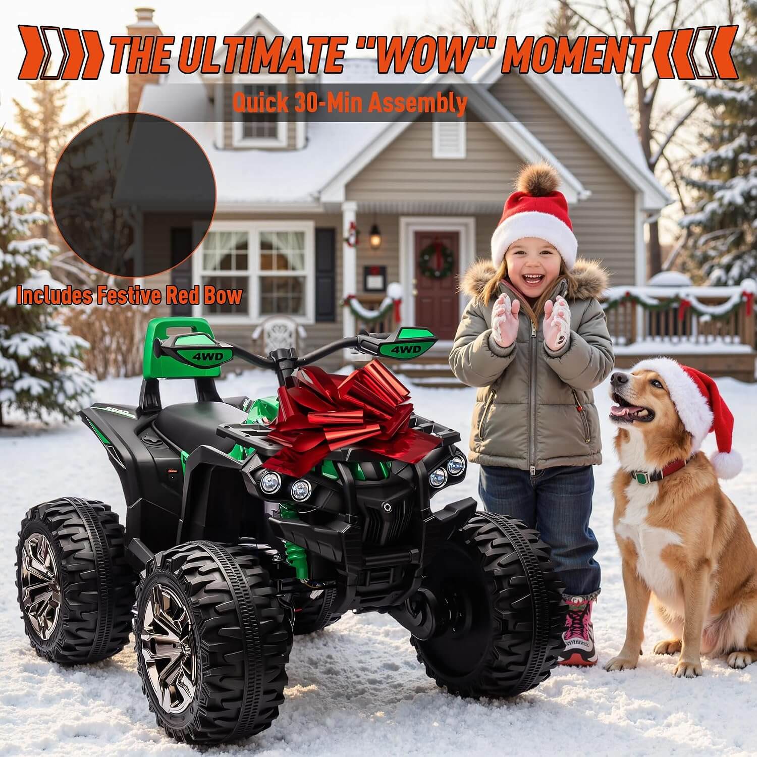 Joyracer QLS3288 800W 24V 2 Seater Kids' Electric All-Terrain Vehicle ATV