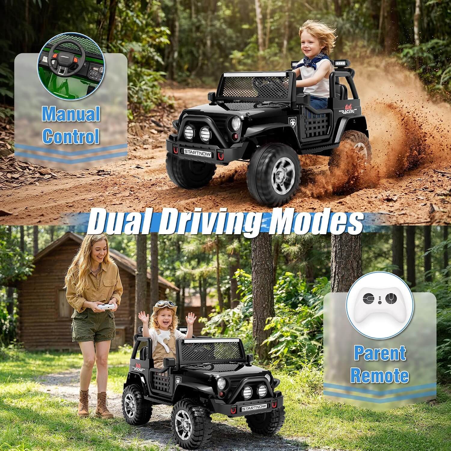 Joyracer XMX618 800W 24V 2 Seater Kids' Electric Ride-On Car Truck