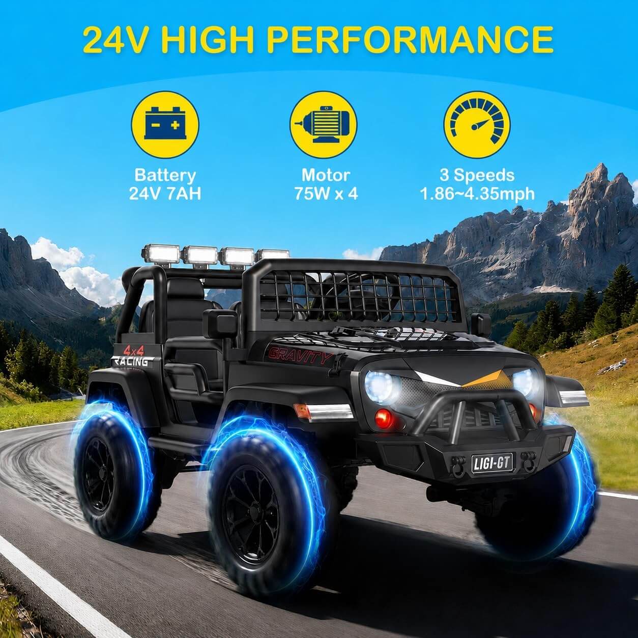 Joystroll L10 APEX 4WD 2-Seater Kids' Electric Ride-On Car with Remote Control