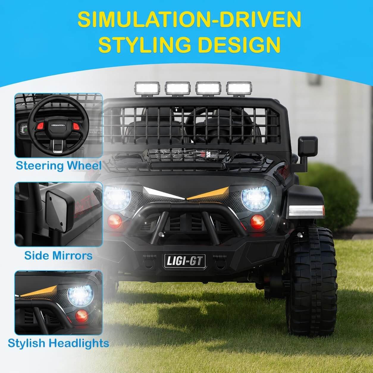 Joystroll L10 APEX 4WD 2-Seater Kids' Electric Ride-On Car with Remote Control