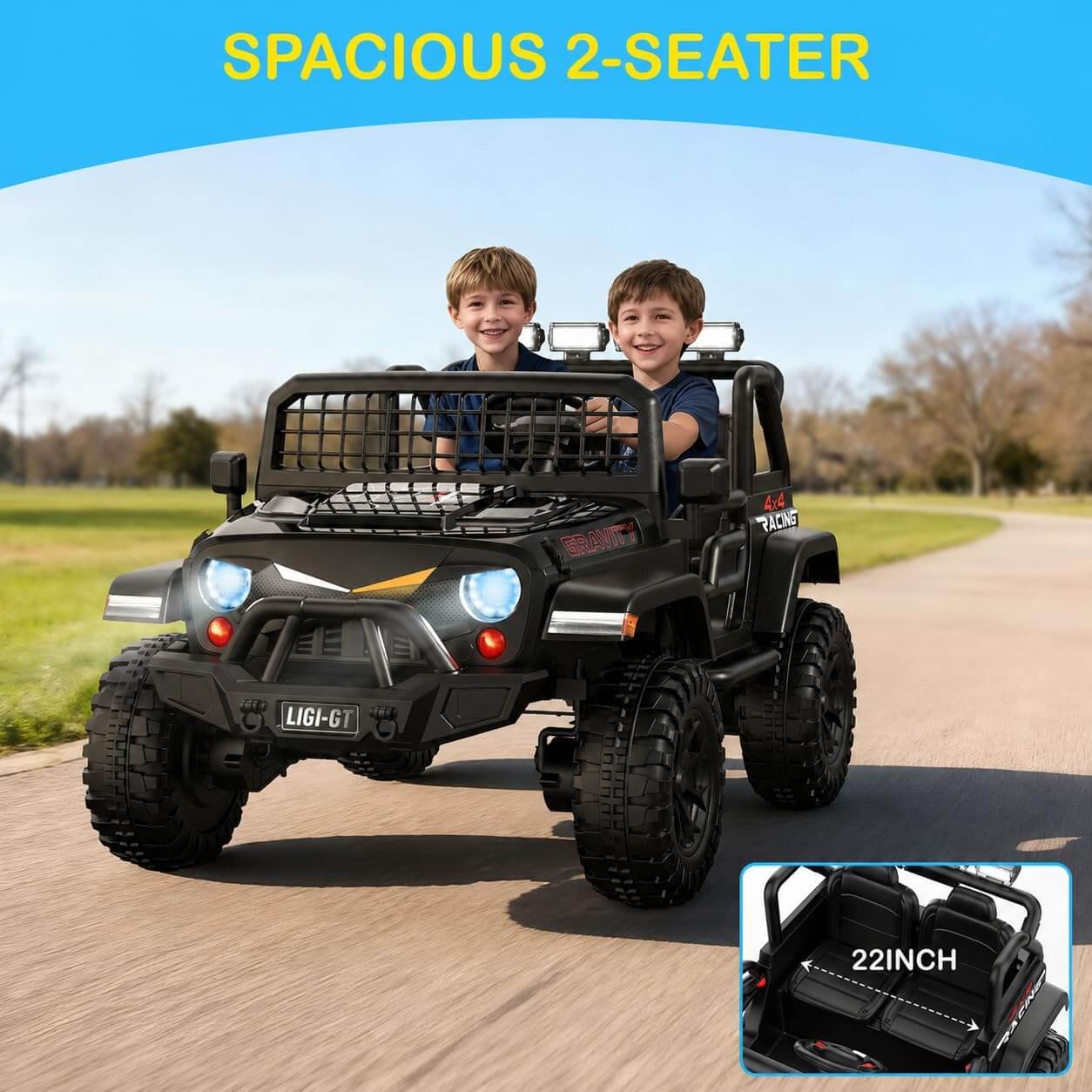 Joystroll L10 APEX 4WD 2-Seater Kids' Electric Ride-On Car with Remote Control