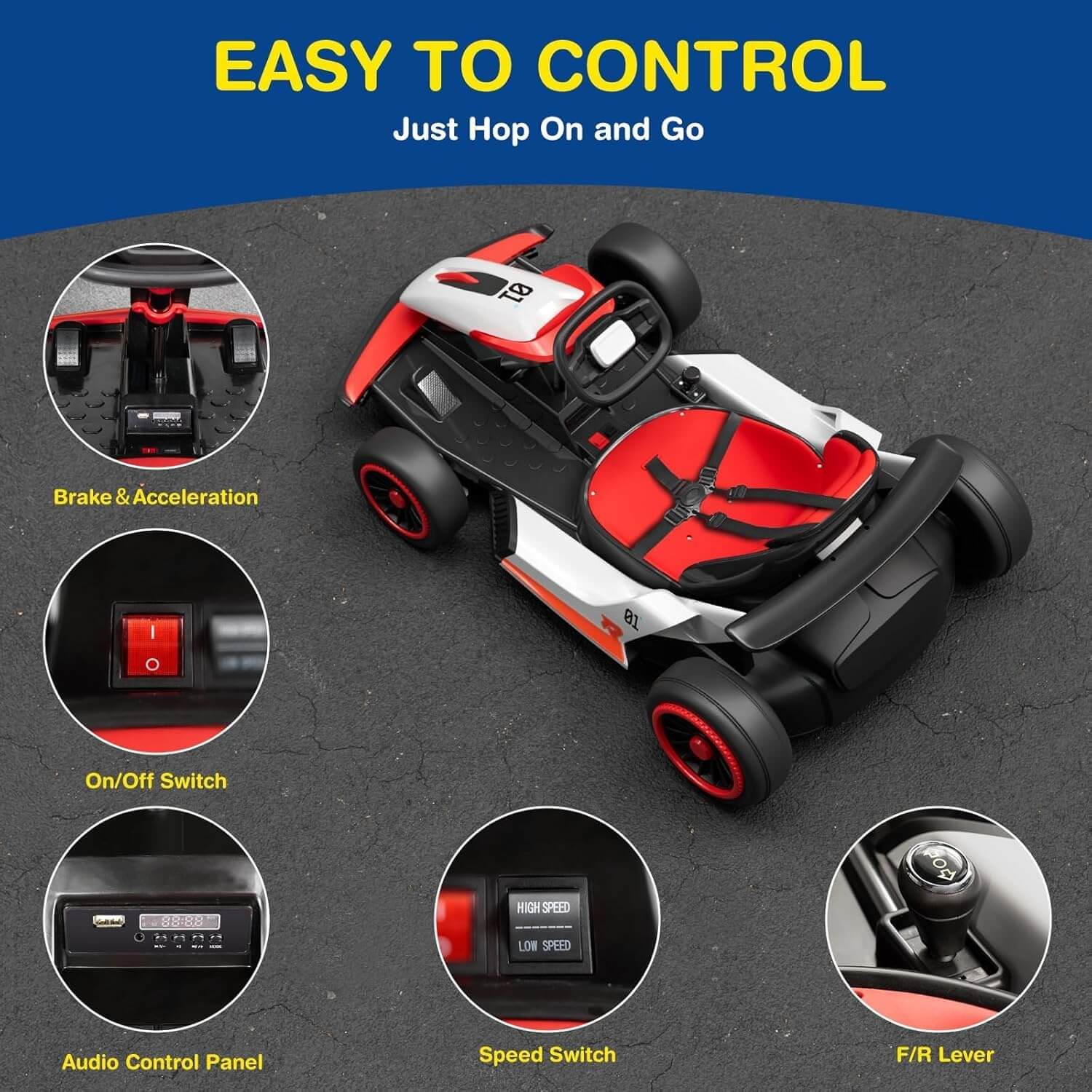 Joystroll PLANET X8 24V Kids' Electric Go-Kart