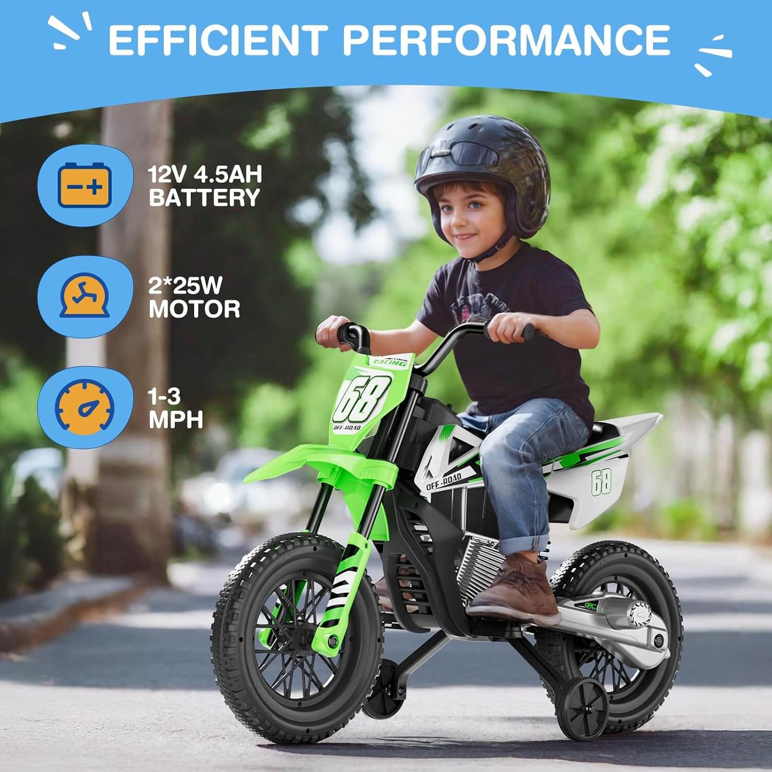 Joystroll S6 2x25W 12V Kids' Electric Dirt Bike