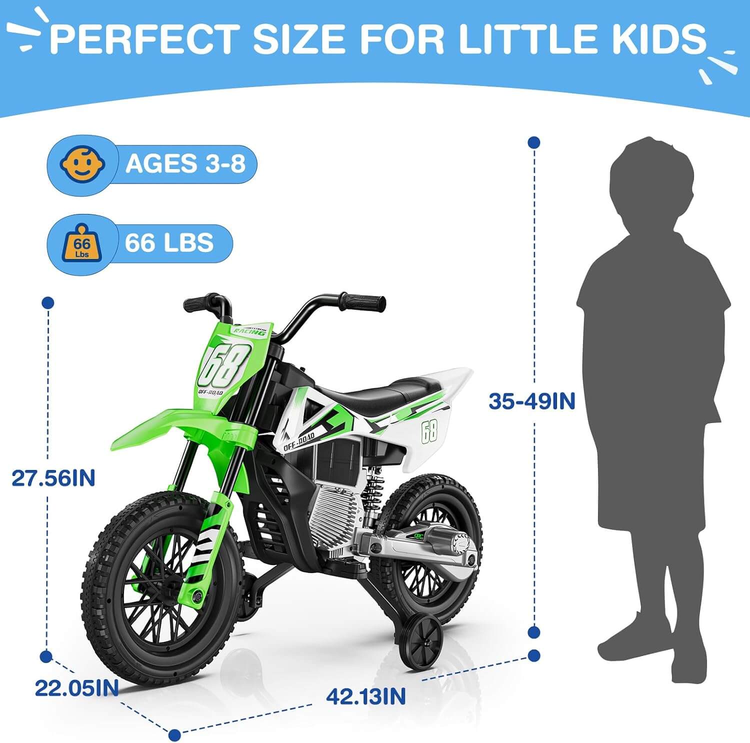 Joystroll S6 2x25W 12V Kids' Electric Dirt Bike