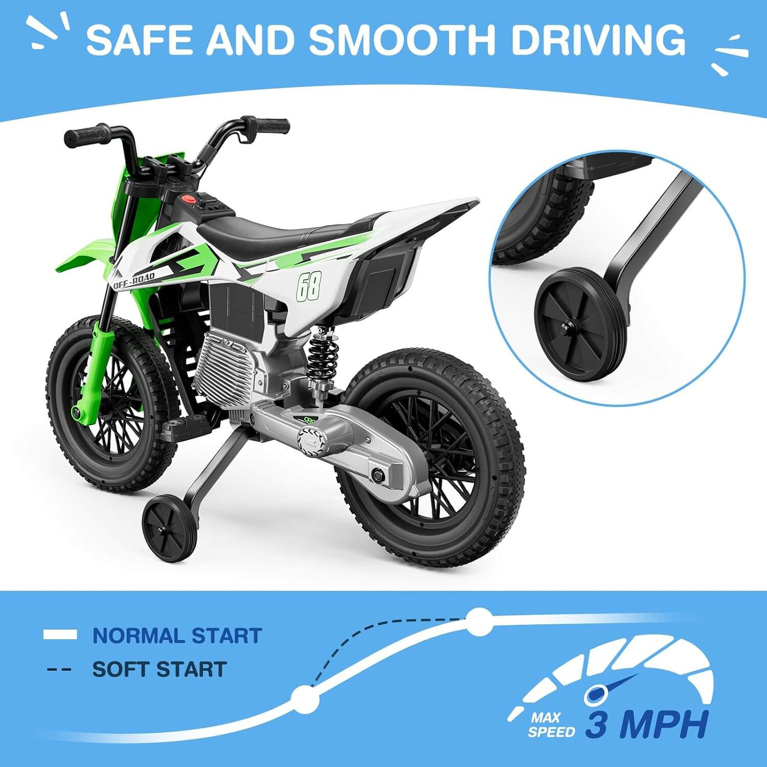Joystroll S6 2x25W 12V Kids' Electric Dirt Bike