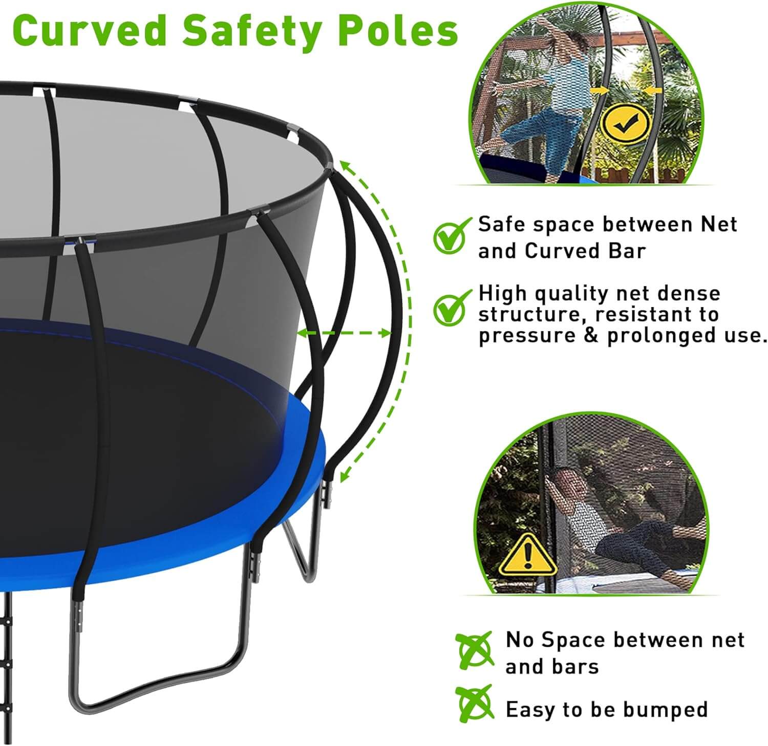 Jump Into Fun Round Trampoline with Basketball Hoop