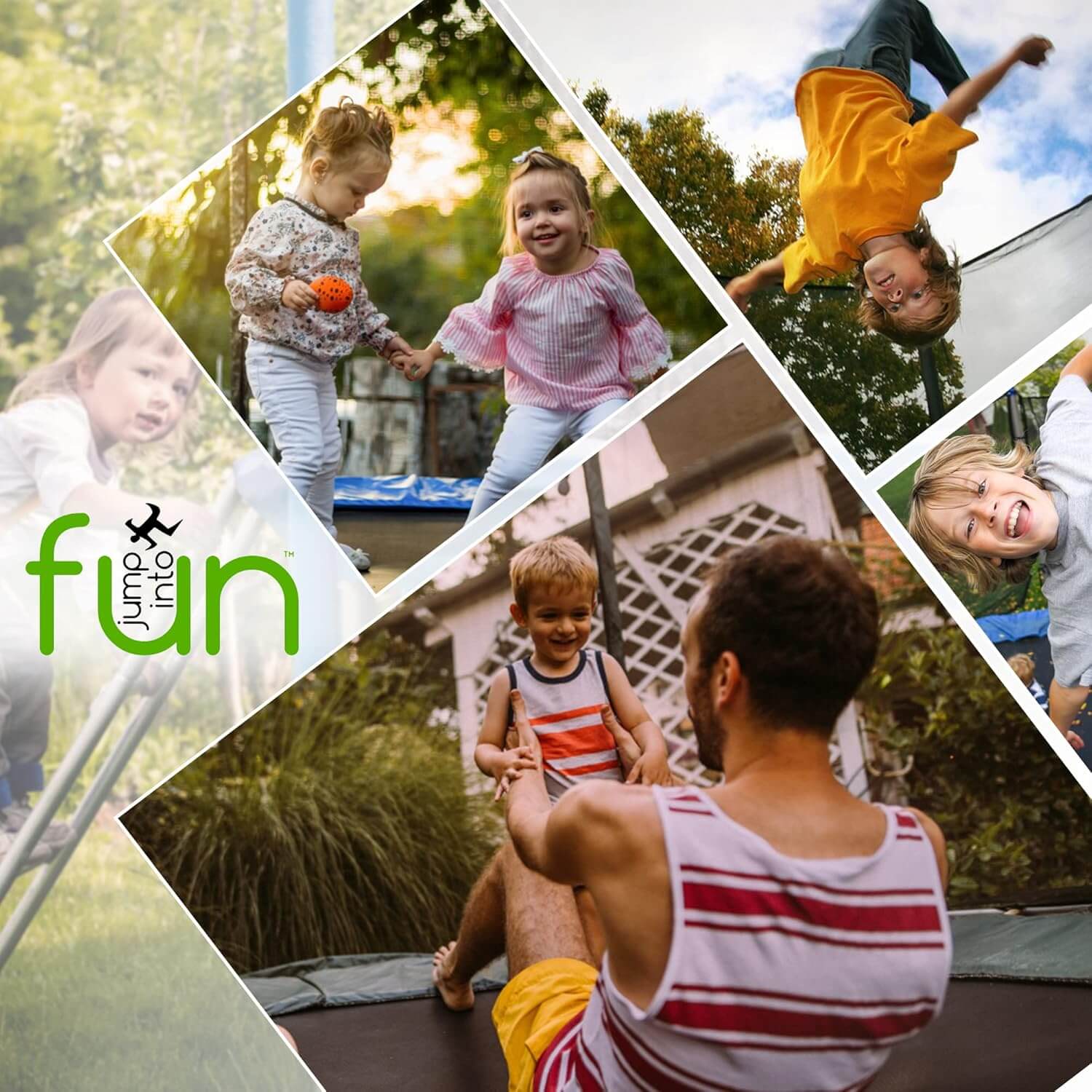 Jump Into Fun Round Trampoline with Basketball Hoop