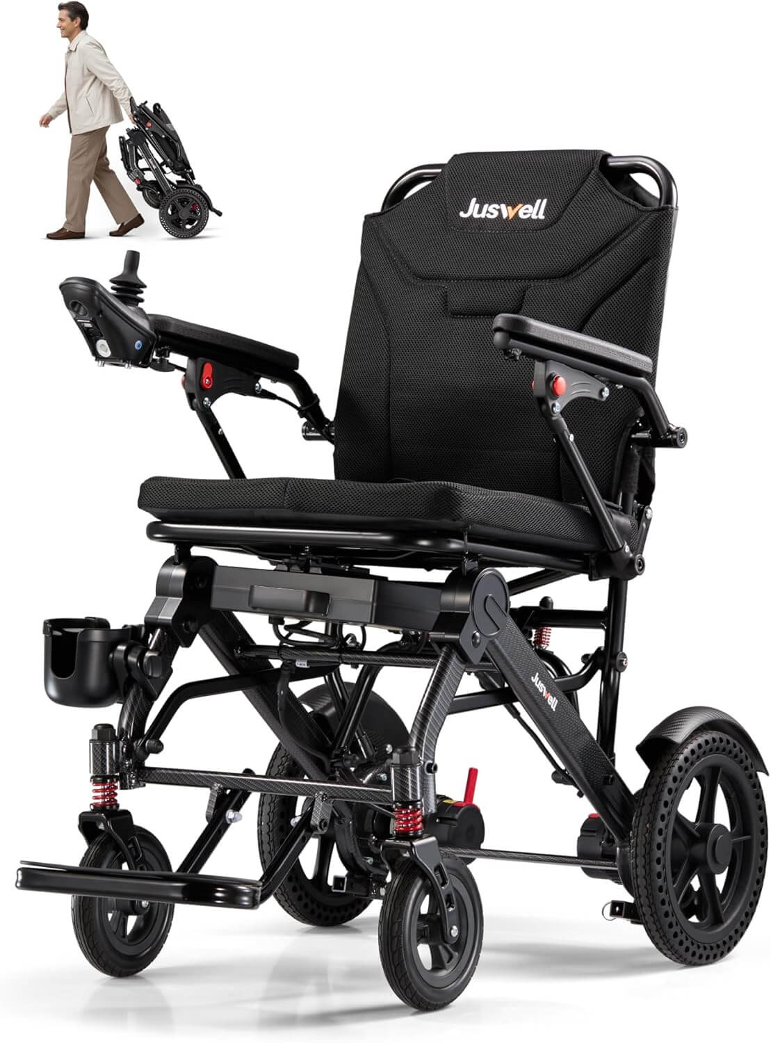 Juswell 500W All-Terrain Folding Electric Power Wheelchair