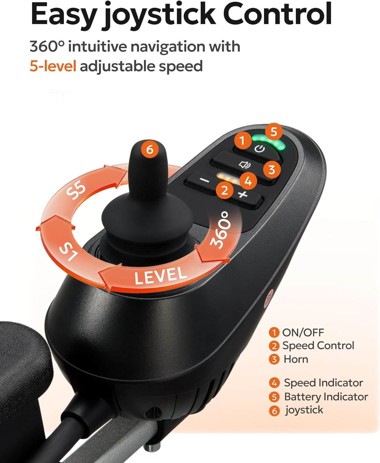 Juswell Folding Electric Power Wheelchair