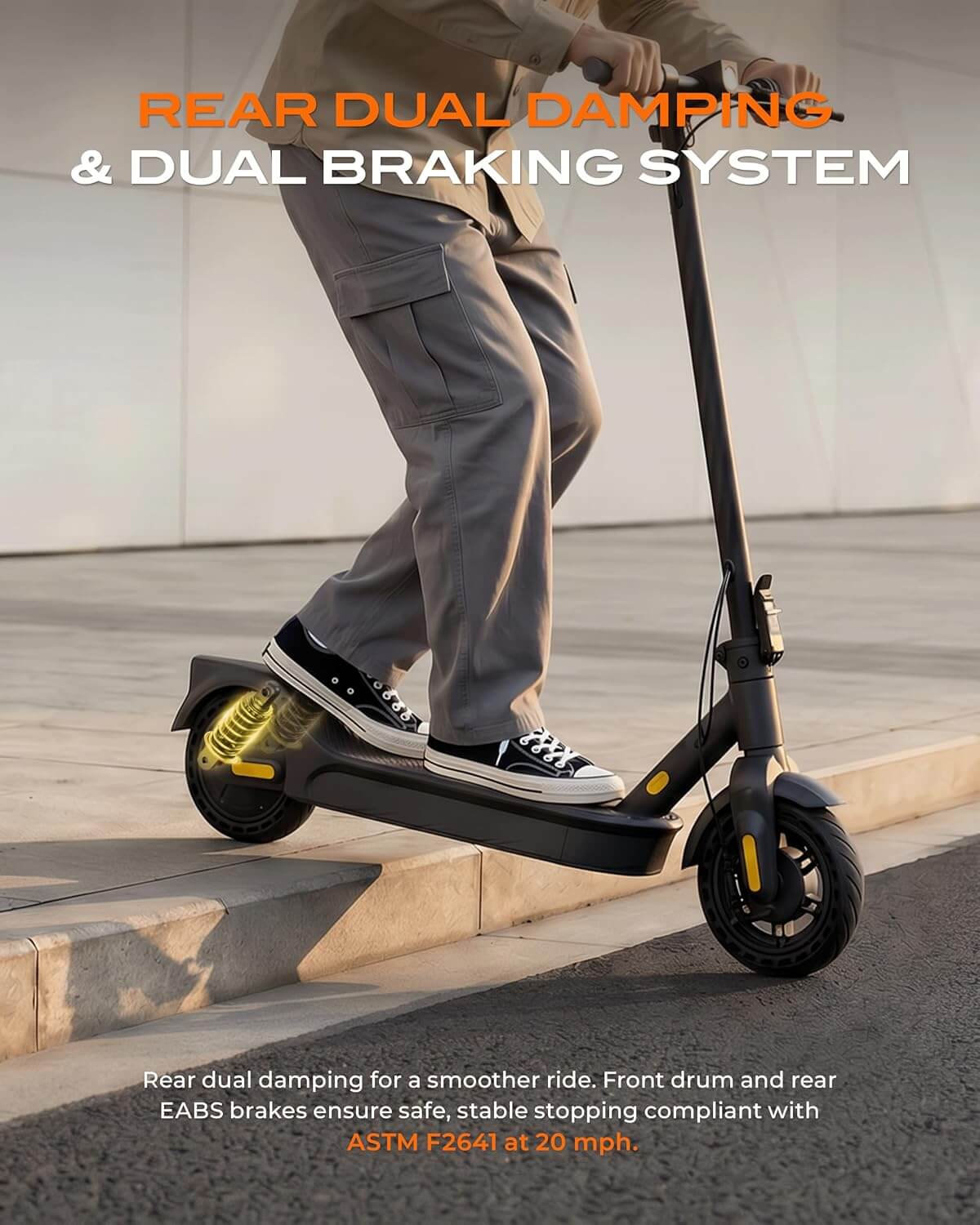 KOWOEE 600W Dual Suspension Folding Electric Scooter
