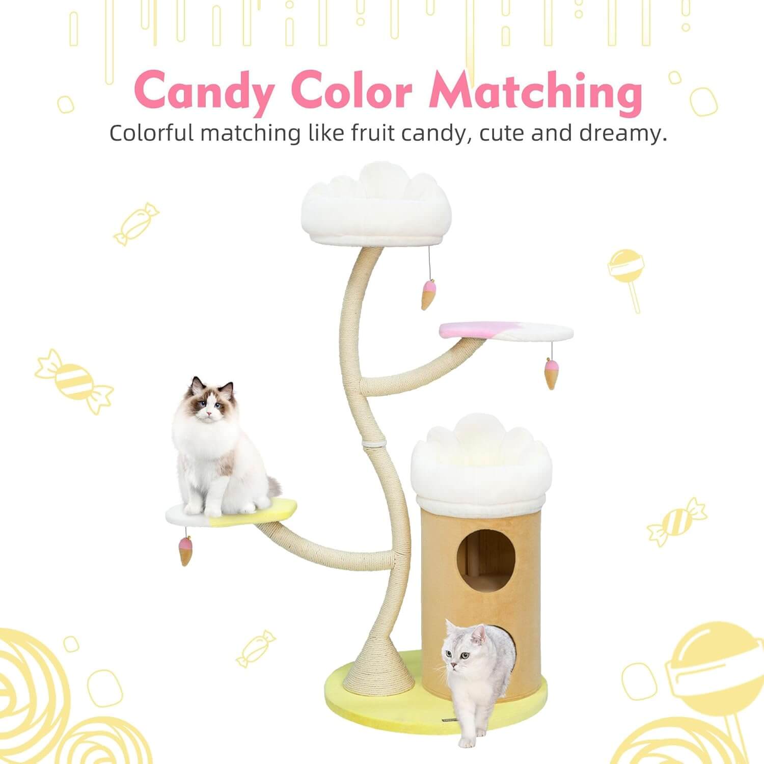 Kamaboko KM026 64.2" Flower Cat Tree