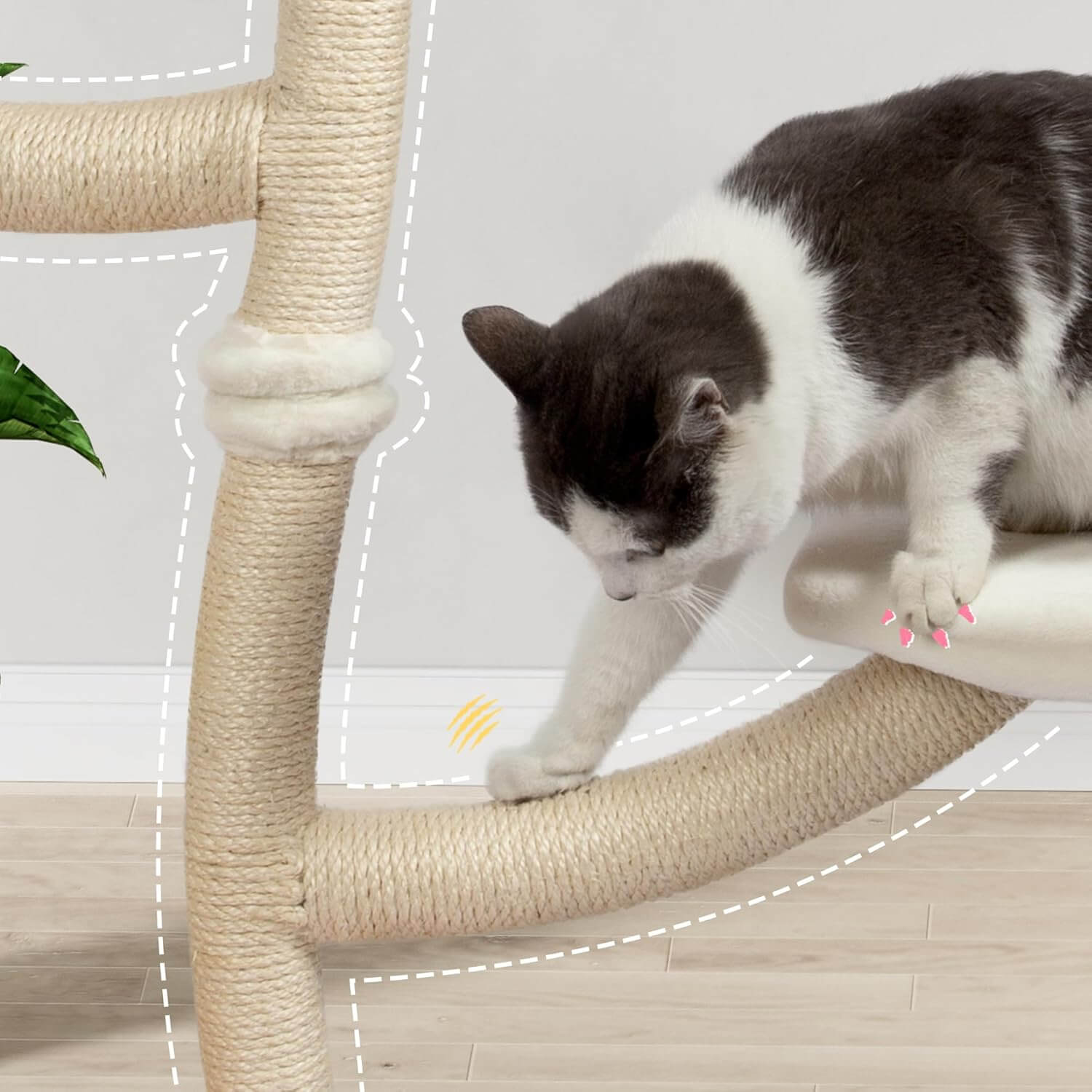 Kamaboko KM026 64.2" Flower Cat Tree