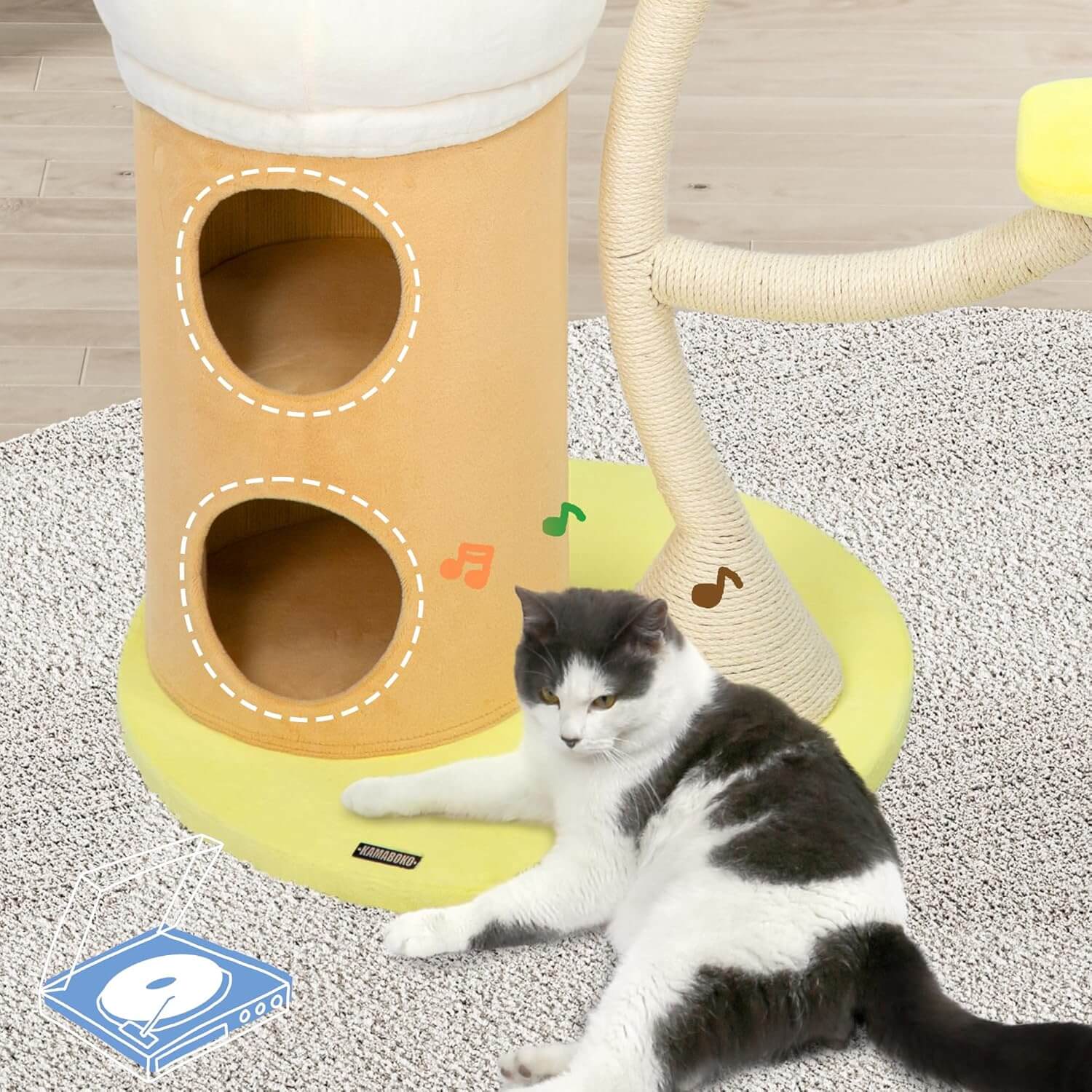 Kamaboko KM026 64.2" Flower Cat Tree