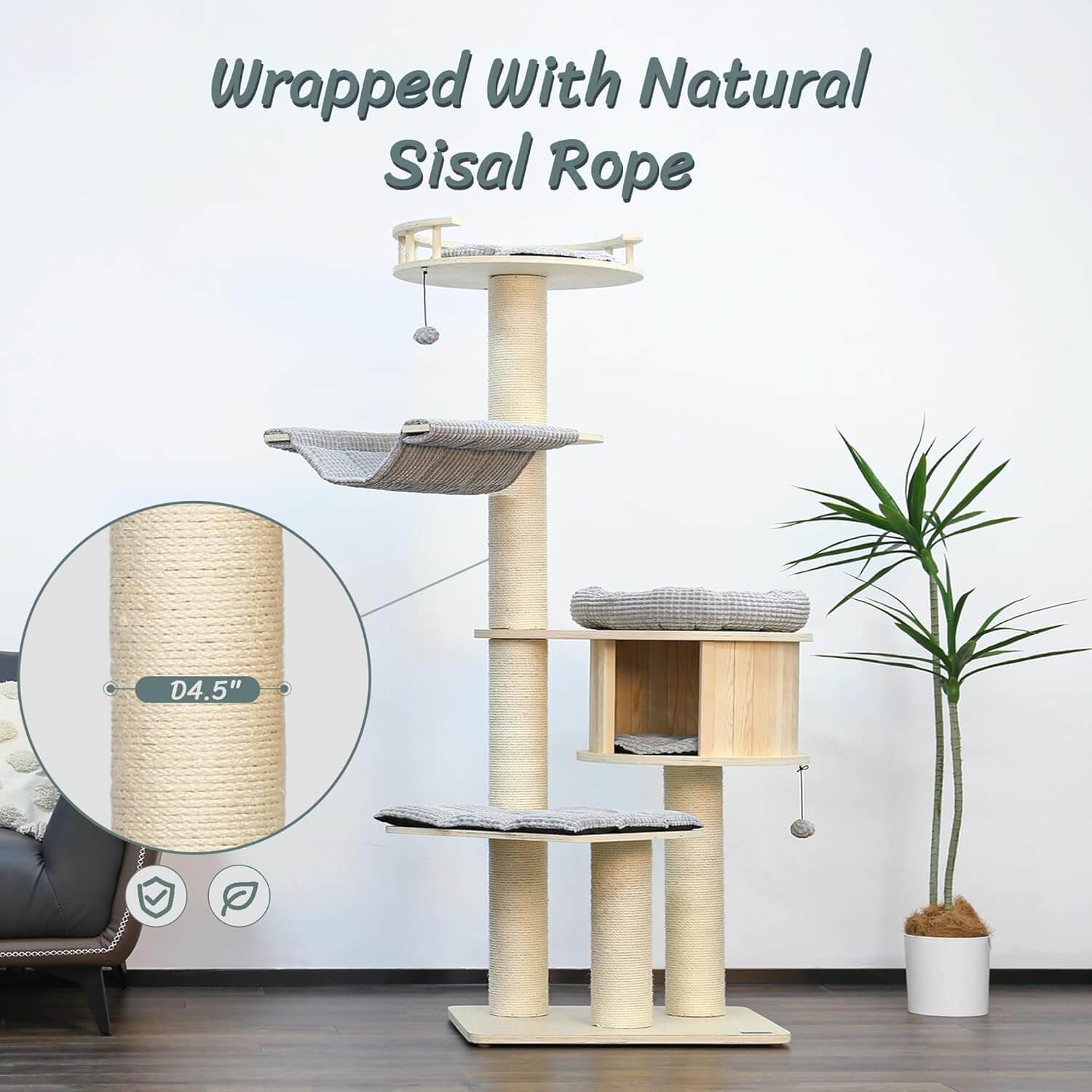 Kamaboko KM028 68" Modern Cat Tree