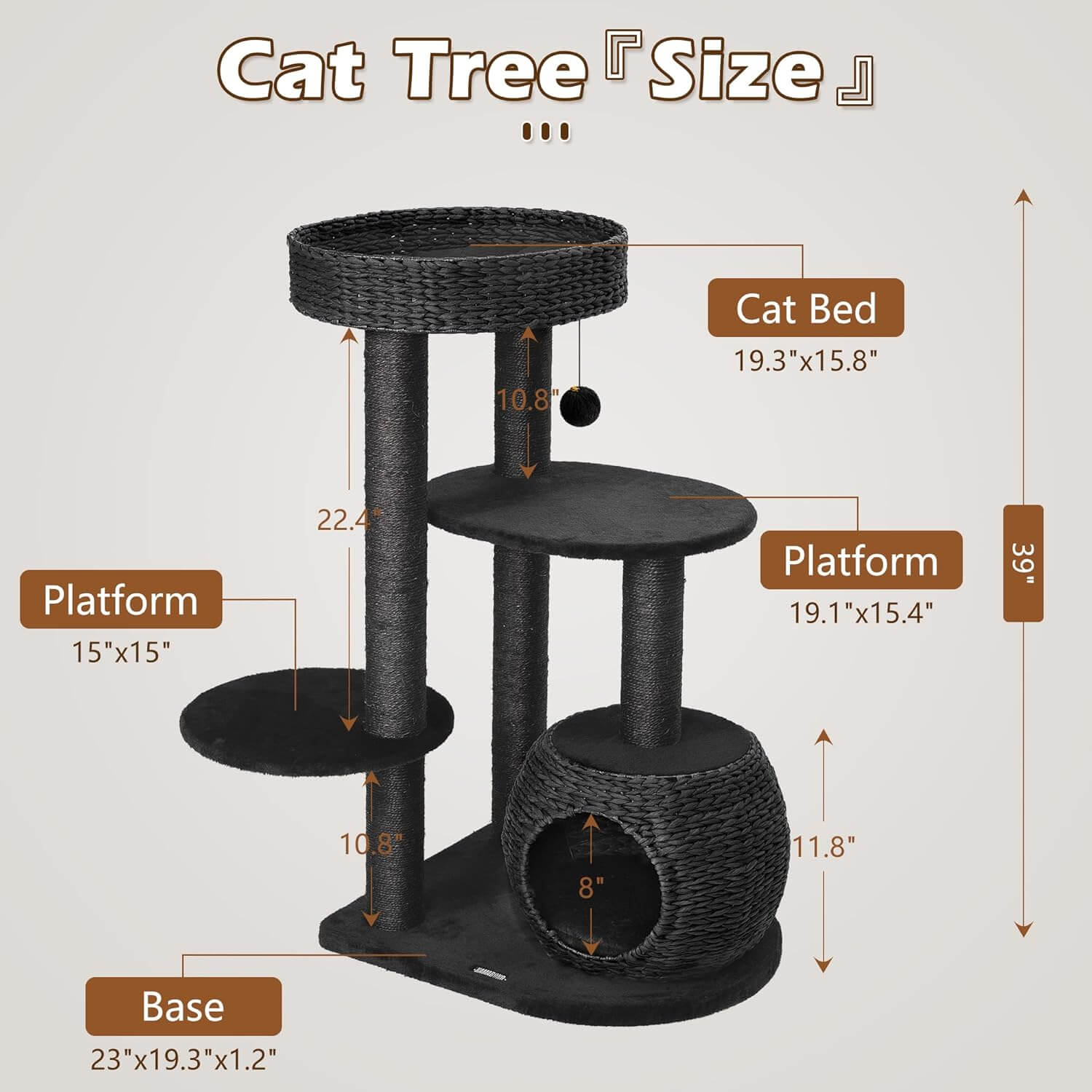 Kamaboko KM069 39" Modern Cat Tree