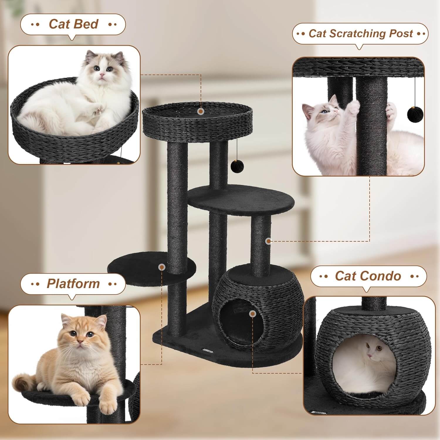 Kamaboko KM069 39" Modern Cat Tree