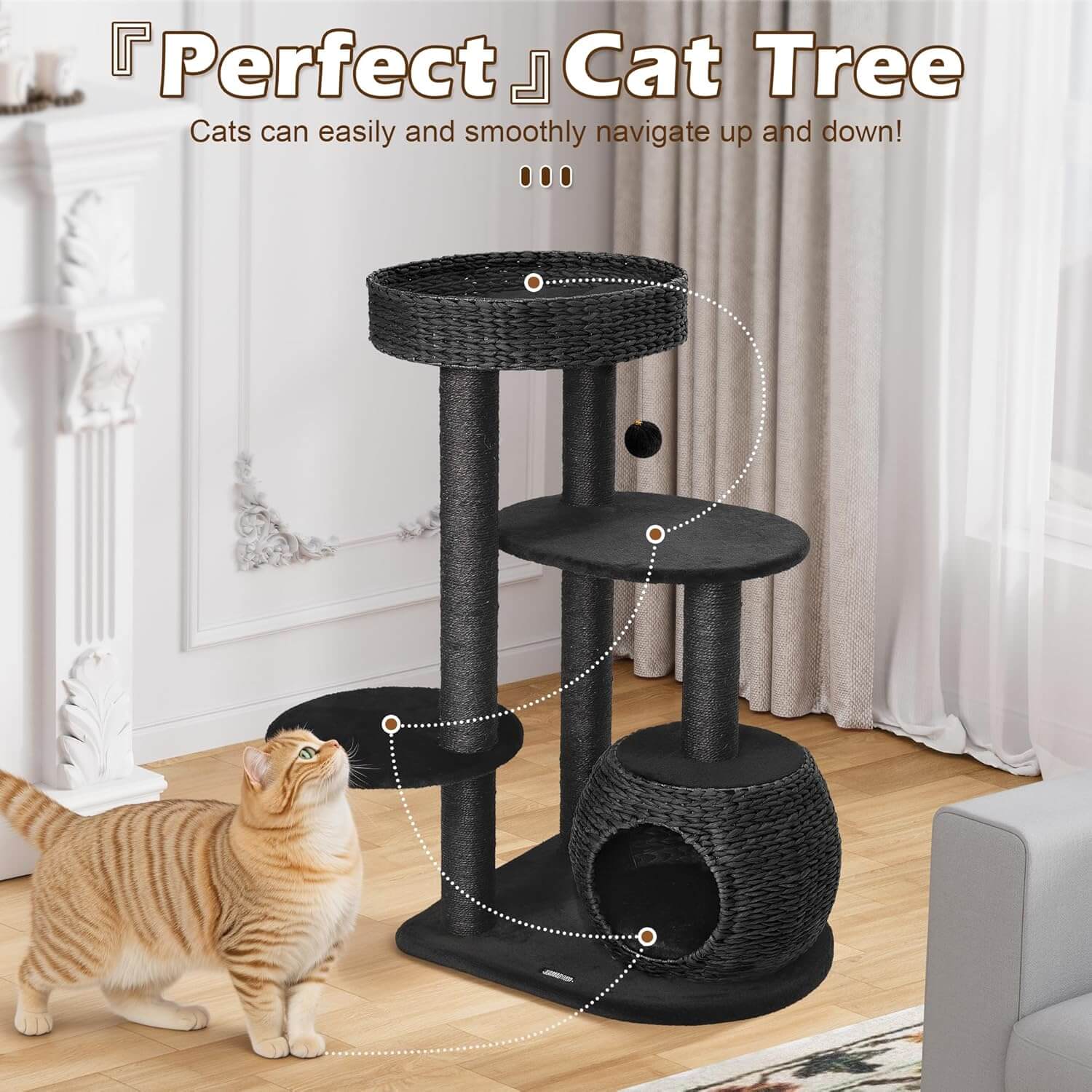 Kamaboko KM069 39" Modern Cat Tree