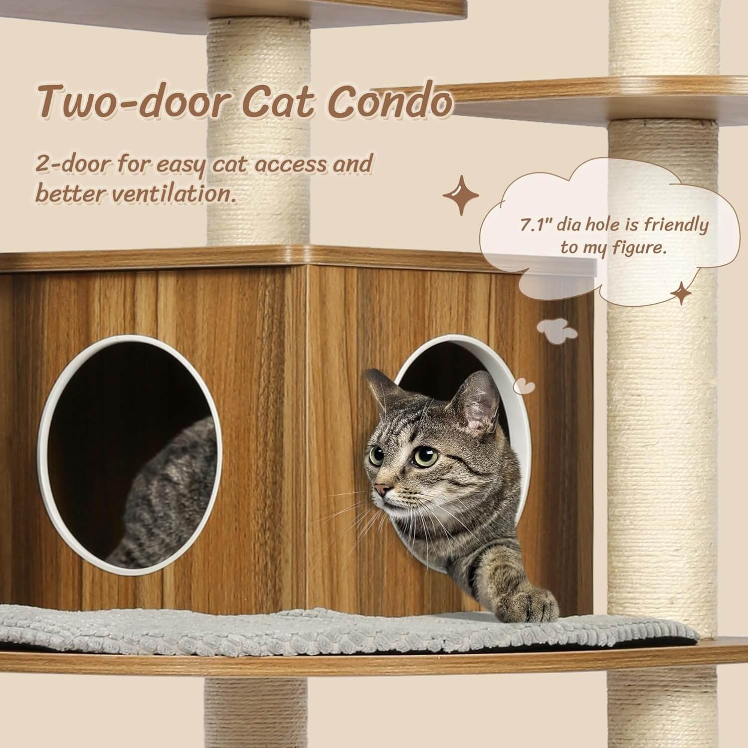 Kamaboko KM029 69" Modern Cat Tree