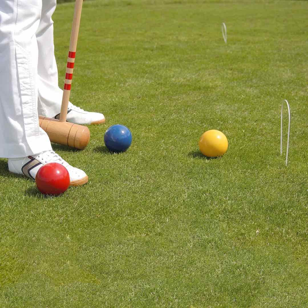 Kettler USA 4-PLAYER Croquet Set with Trolley, 10-10345MH, Made In Italy