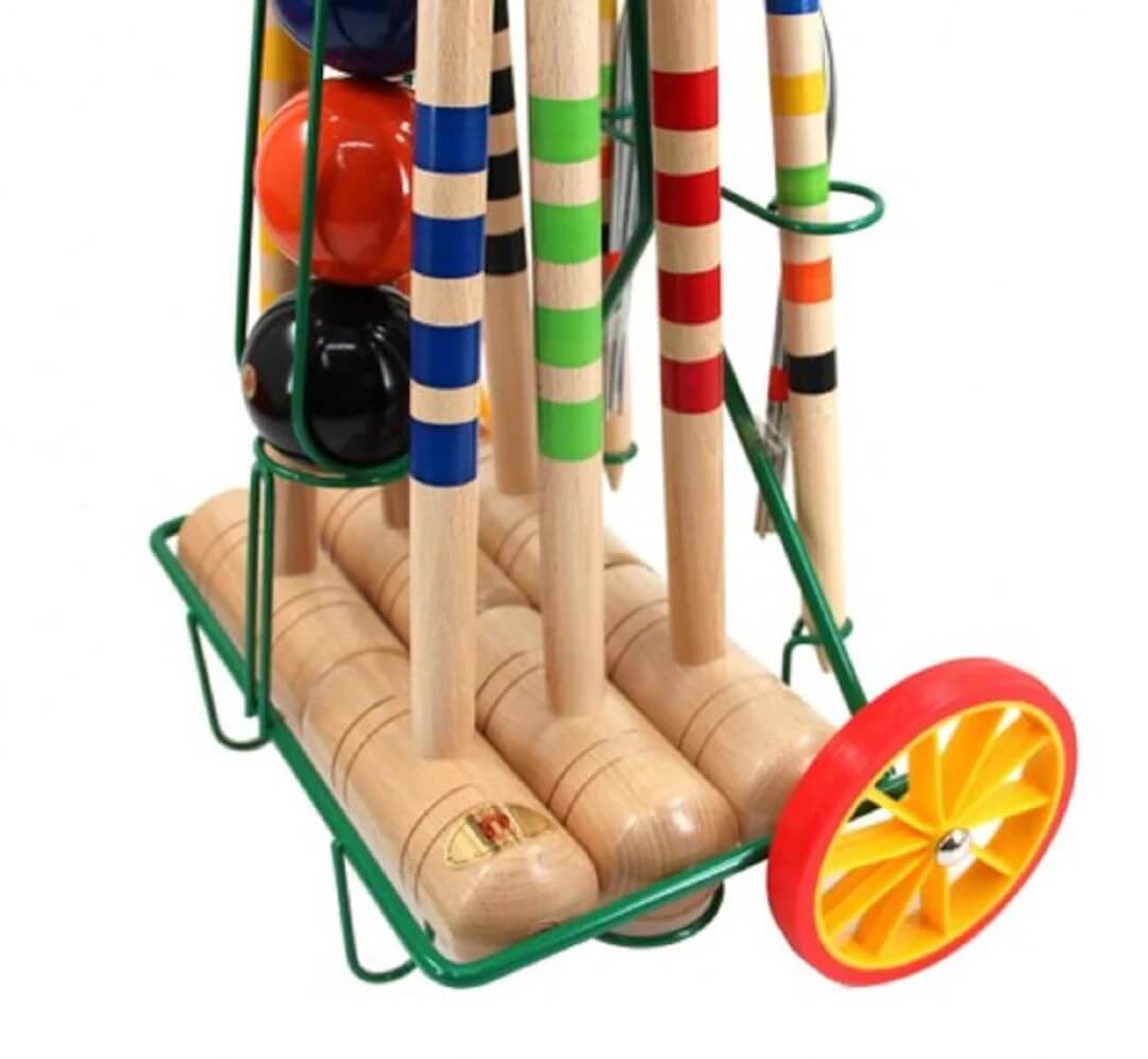 Kettler USA 6-PLAYER Croquet Set with Trolley, 10-09206, Made In Italy