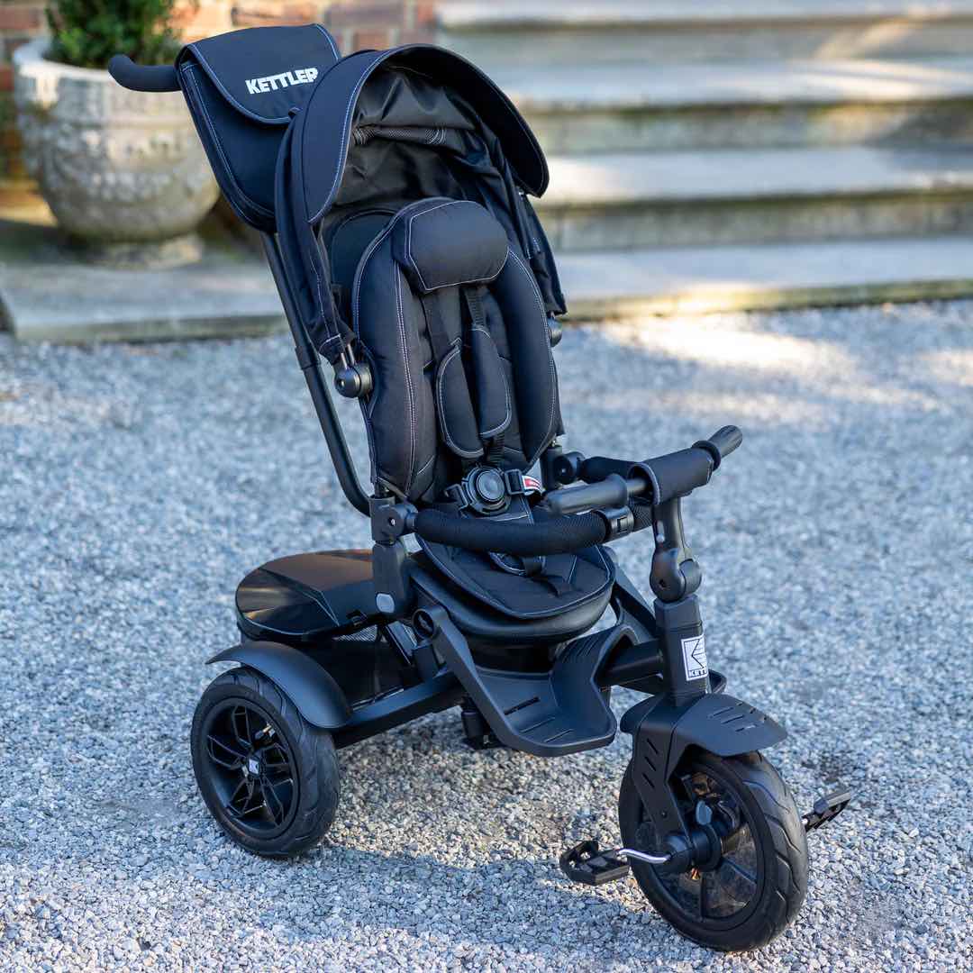 Kettler USA AIR NAVIGATOR Kids 6-In-1 Pedal Tricycle, T450-Black