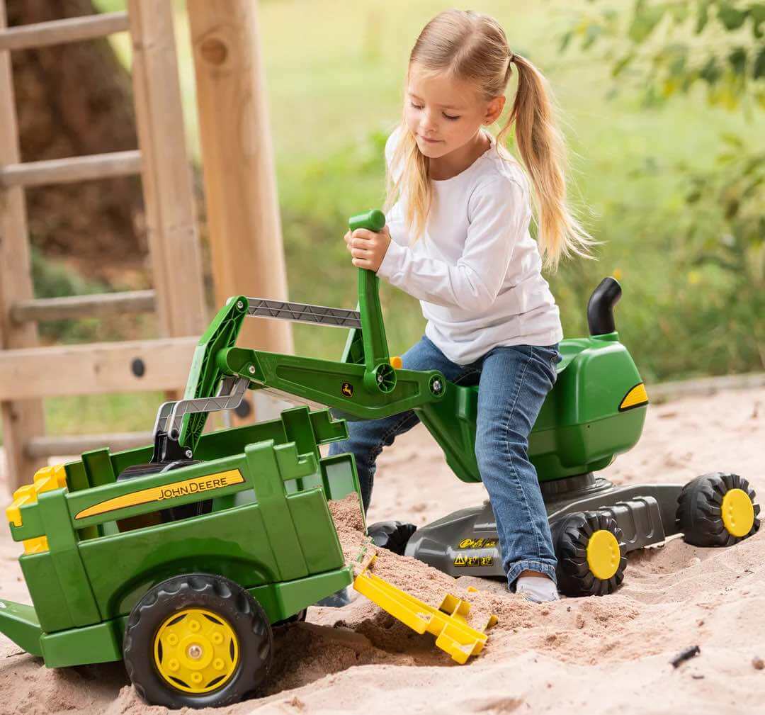 Kettler USA John Deere Digger Kids Excavator Toy, 421022