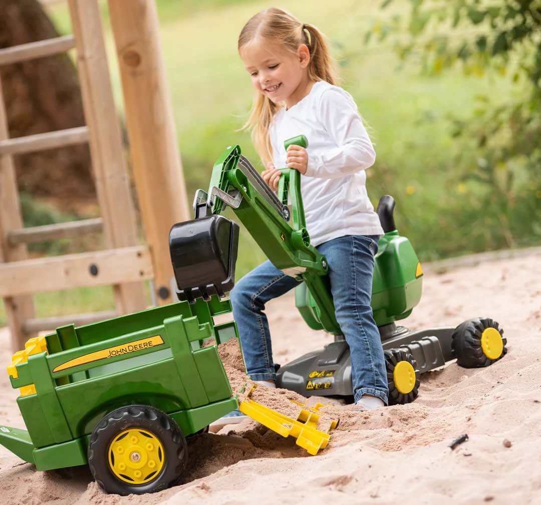 Kettler USA John Deere Digger Kids Excavator Toy, 421022
