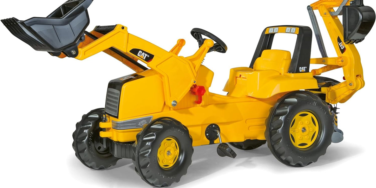 Kettler USA Rolly CAT Front Loader W/Backhoe Kids Ride-On Toy