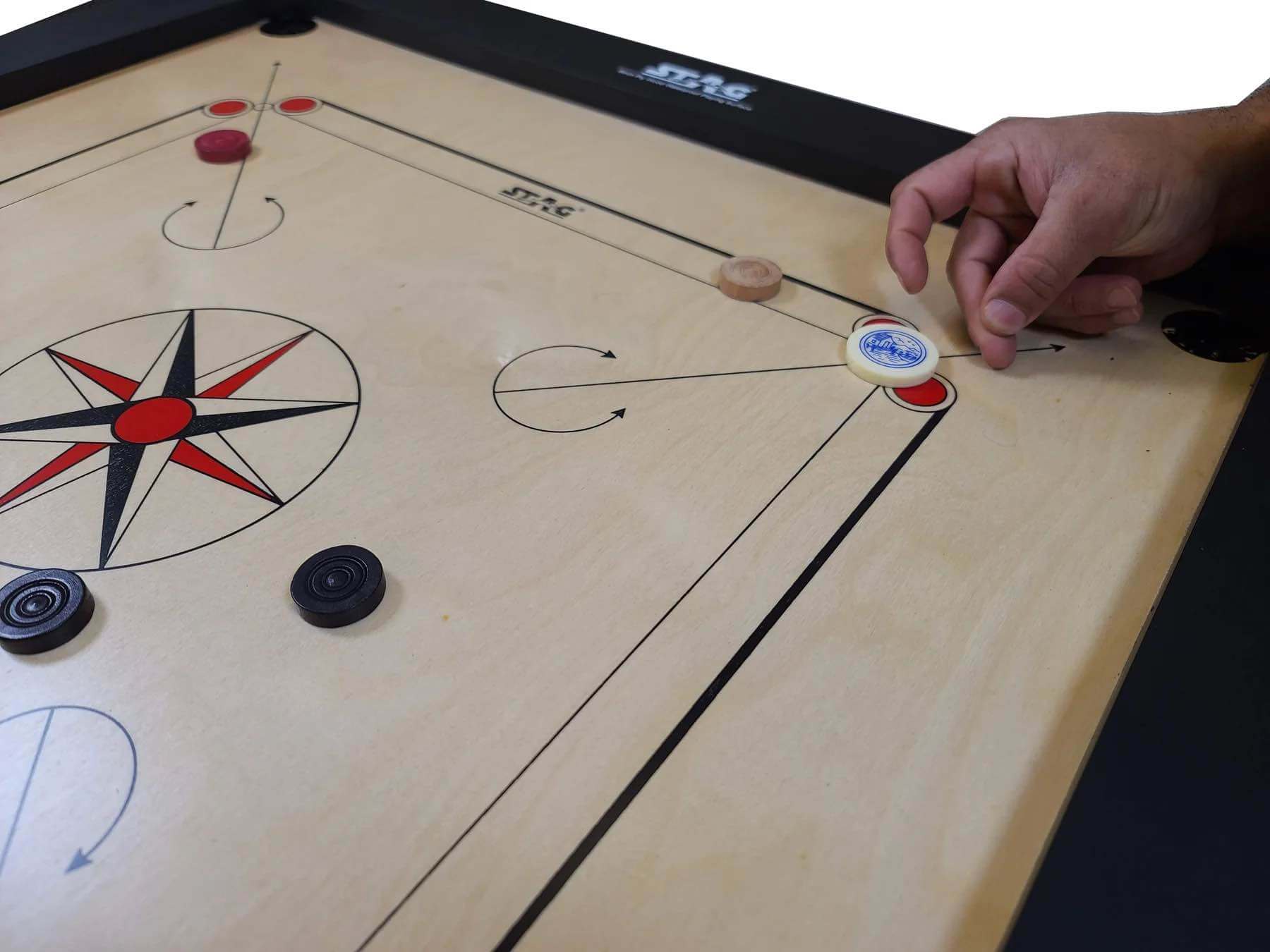 Kettler USA STAG CHAMPIONSHIP Carrom Board, Kikar Edges, CBBO-130