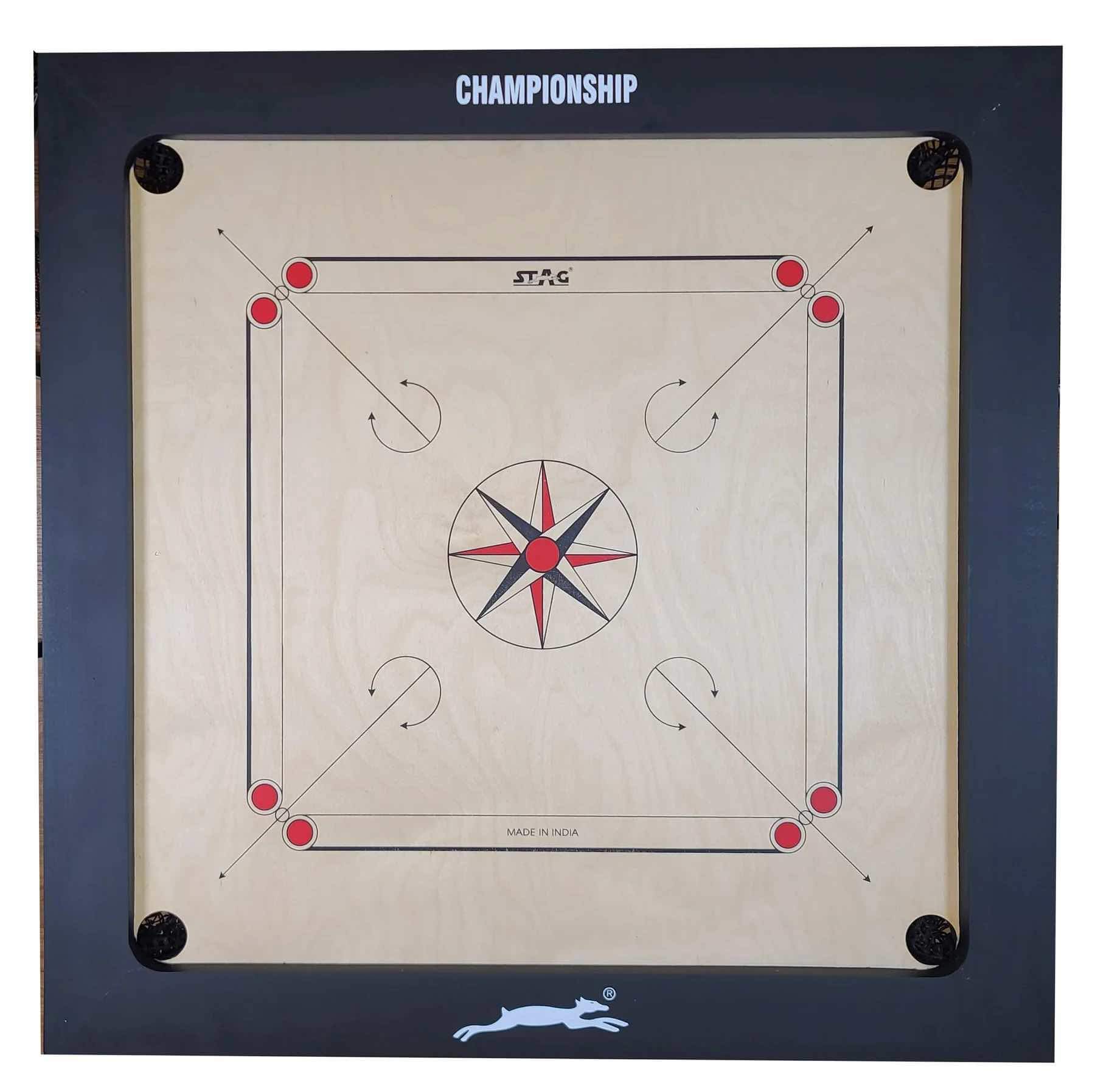 Kettler USA STAG CHAMPIONSHIP Carrom Board, Kikar Edges, CBBO-130