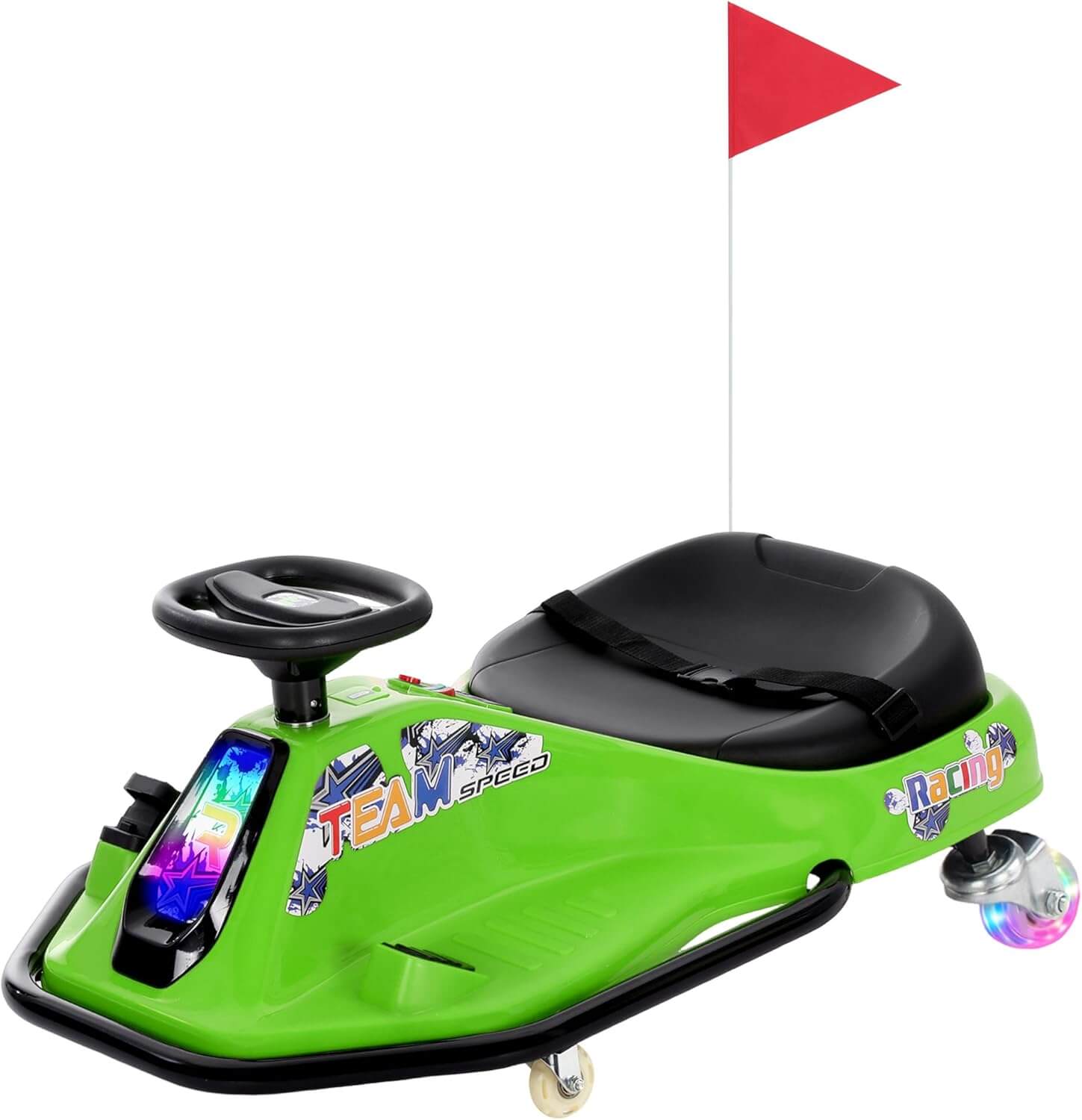 Kiddokidz Ride-On Kids' Electric Drifting Go-Kart Racer Car, Glowing Wheels