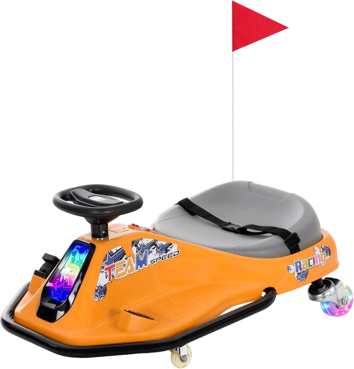 Kiddokidz Ride-On Kids' Electric Drifting Go-Kart Racer Car, Glowing Wheels