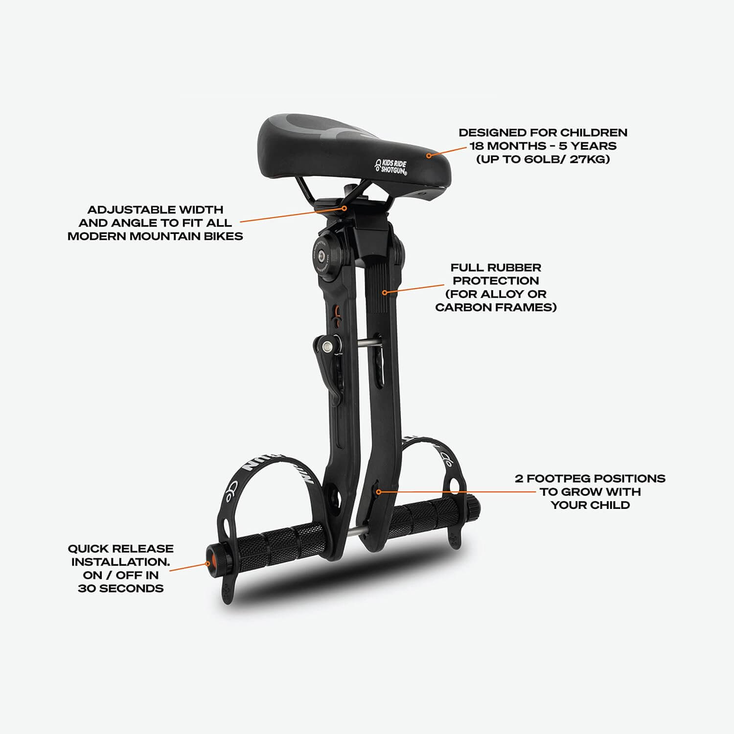 Kids Ride Shotgun 2.0 COMBO BOX Child Seat & Handlebar KRS-RCOMBO