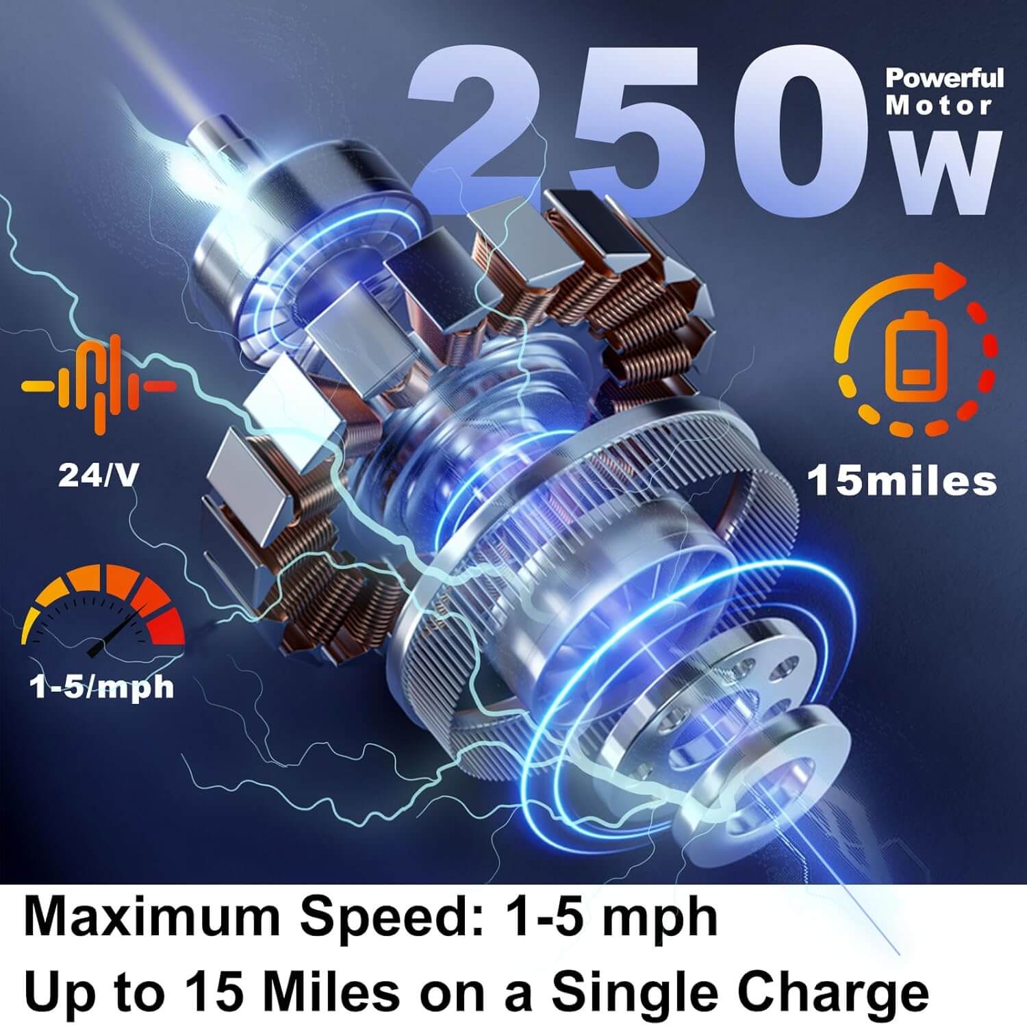 LODSTUN Lightweight Foldable Electric Mobility Scooter, Removable Battery