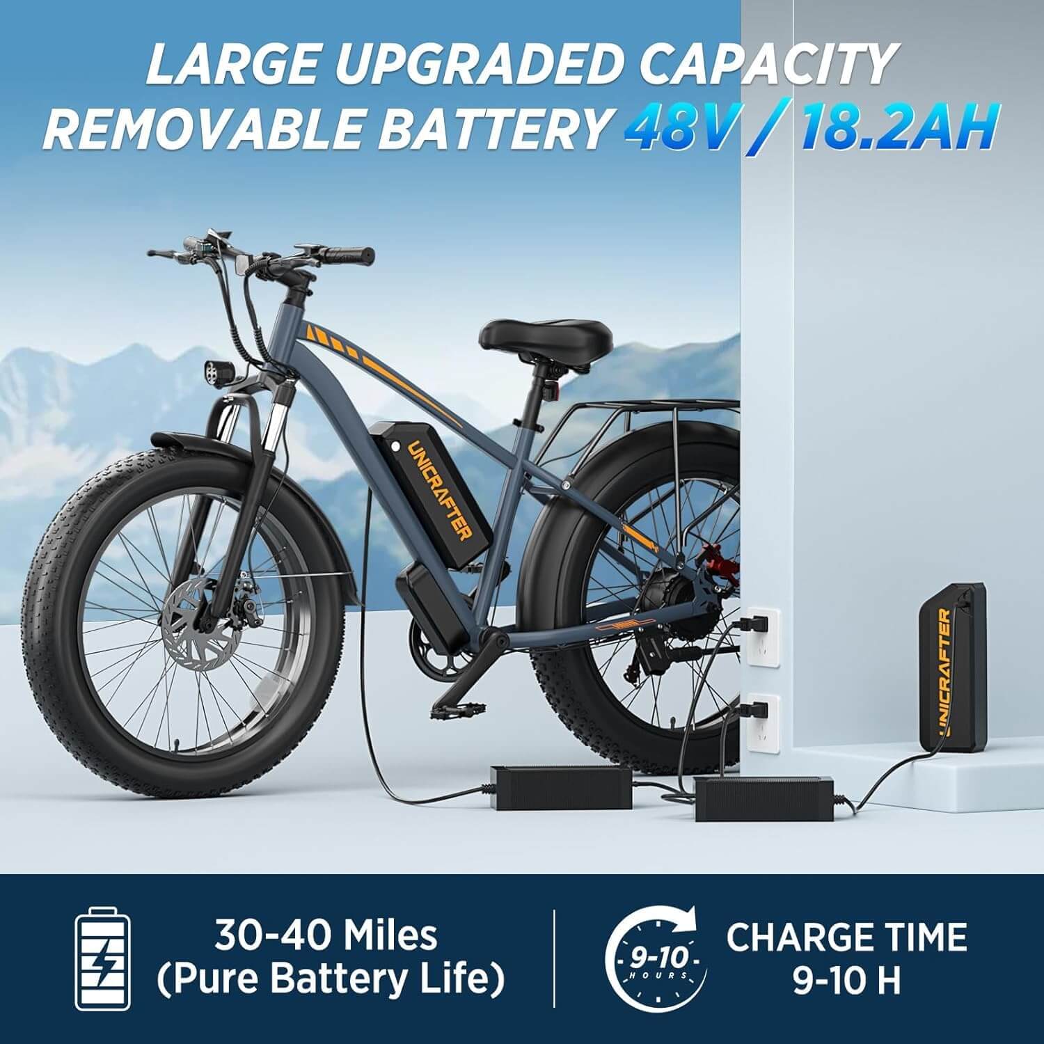 Leluoyun F01 1500W 48V Fat Tire Electric Mountain Bike