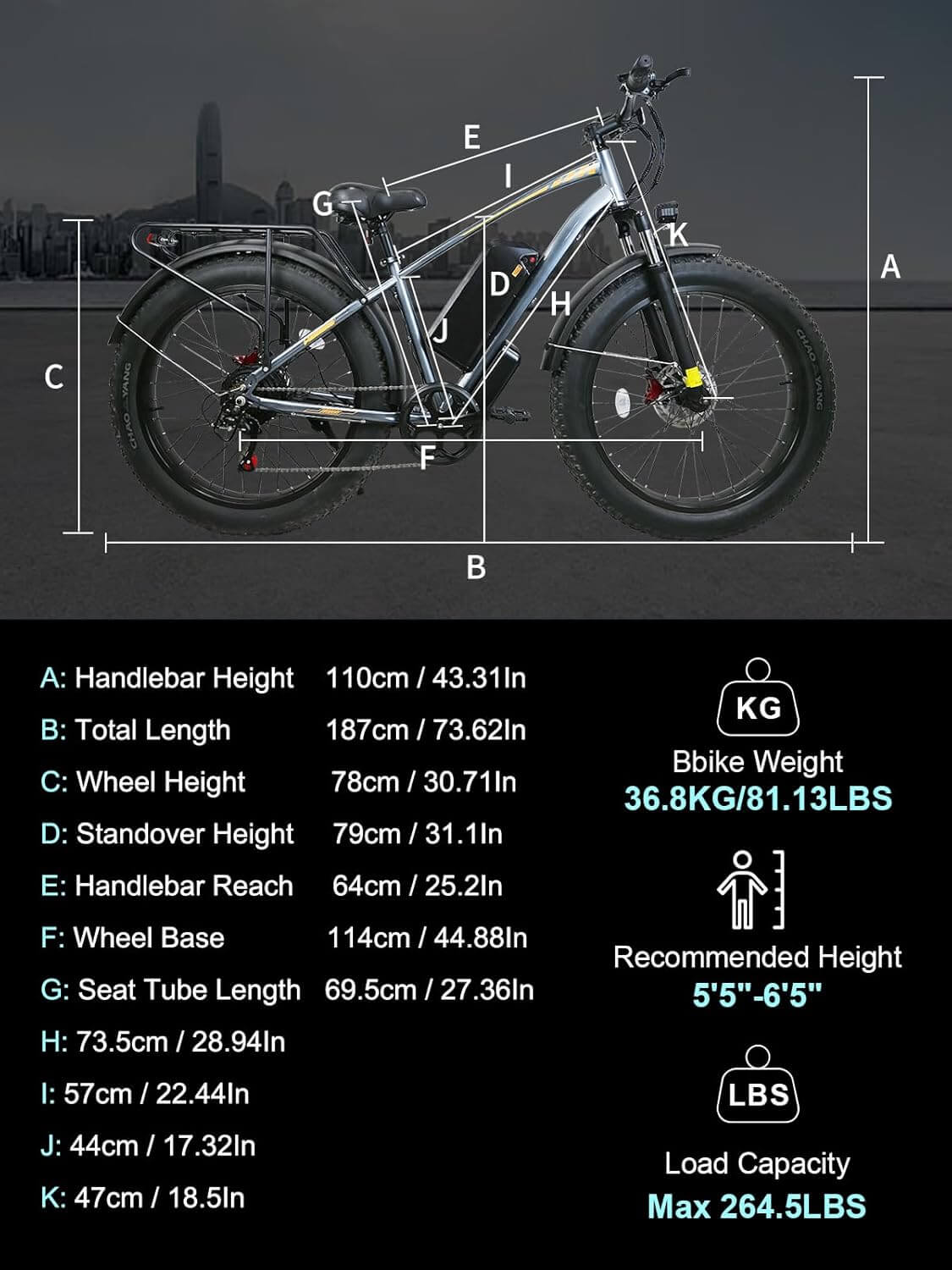 Leluoyun F01 1500W 48V Fat Tire Electric Mountain Bike