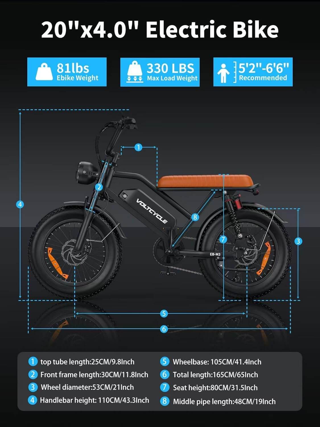 Leluoyun M3 1500W 48V 20" Fat Tire Electric Bike