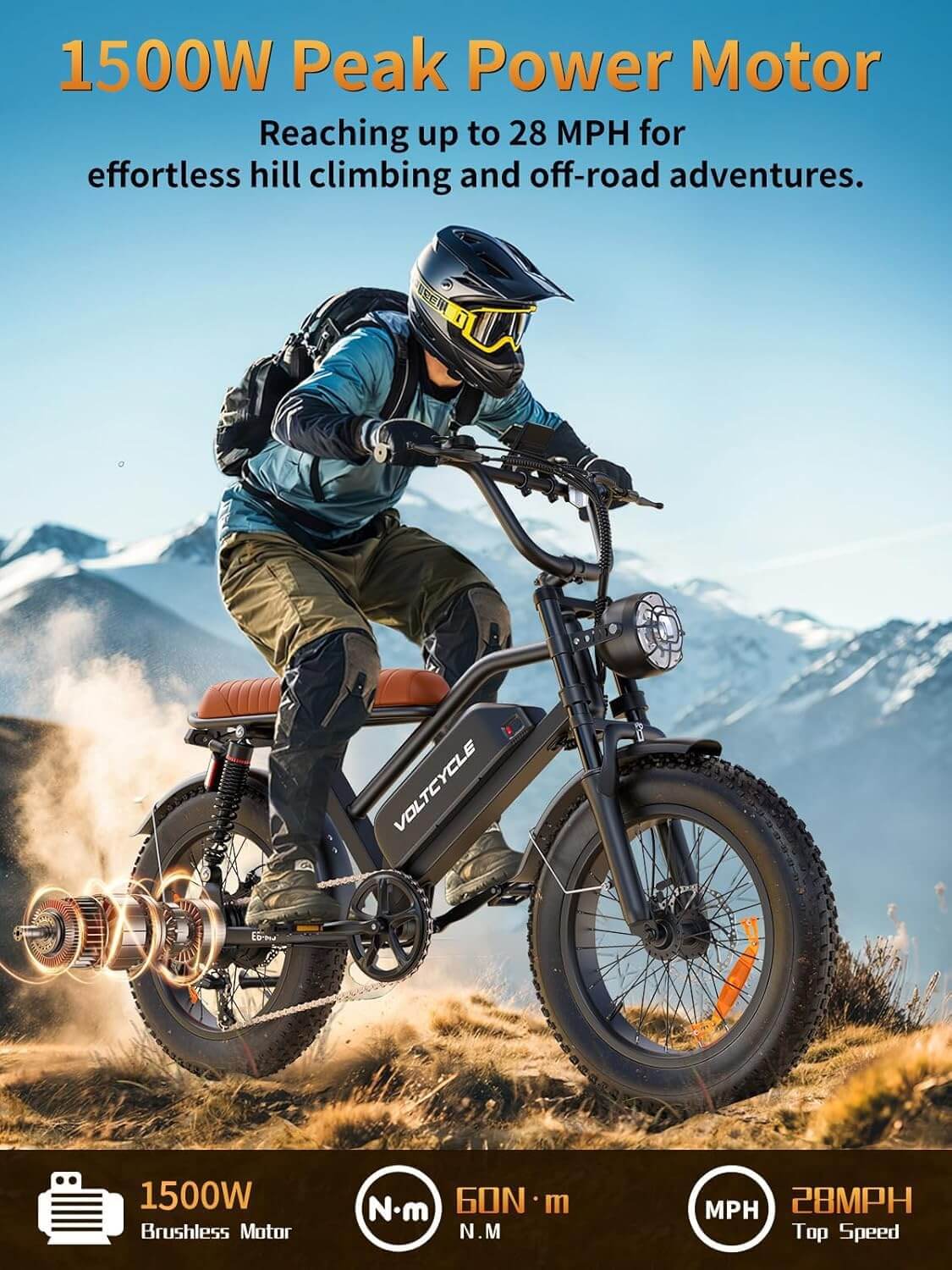 Leluoyun M3 1500W 48V 20" Fat Tire Electric Bike