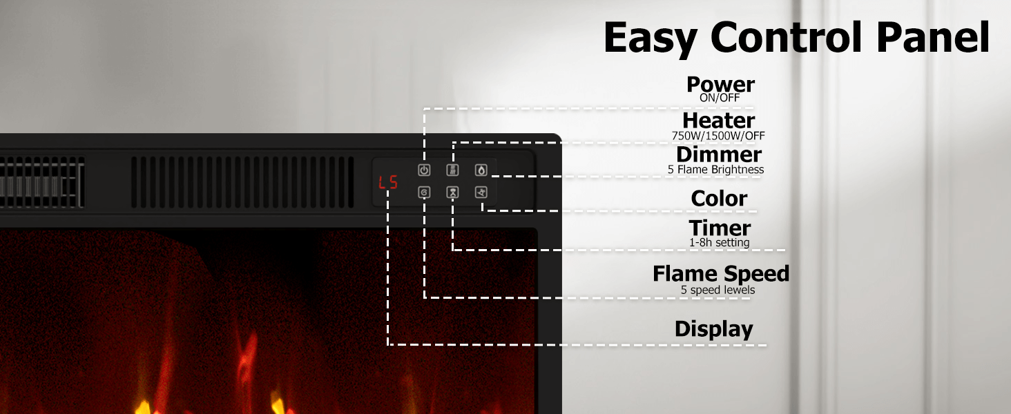 Lemberi Fireplace TV Stand Entertainment Center & Storage