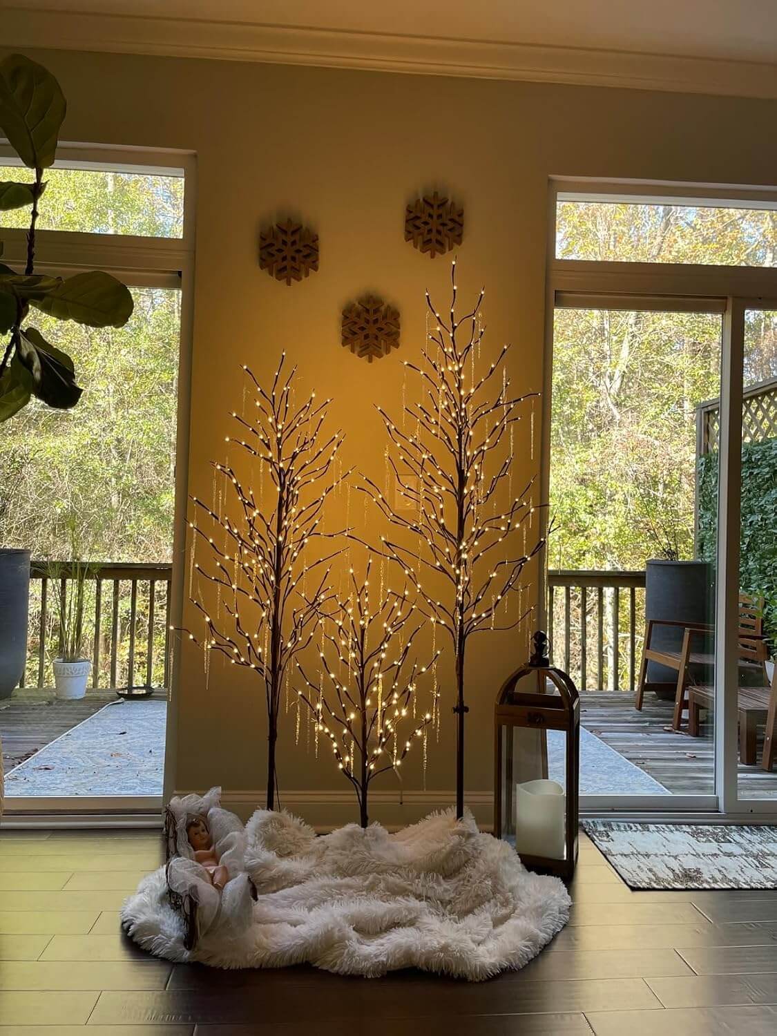 Lightshare Set of 3 Christmas Tree & Lights