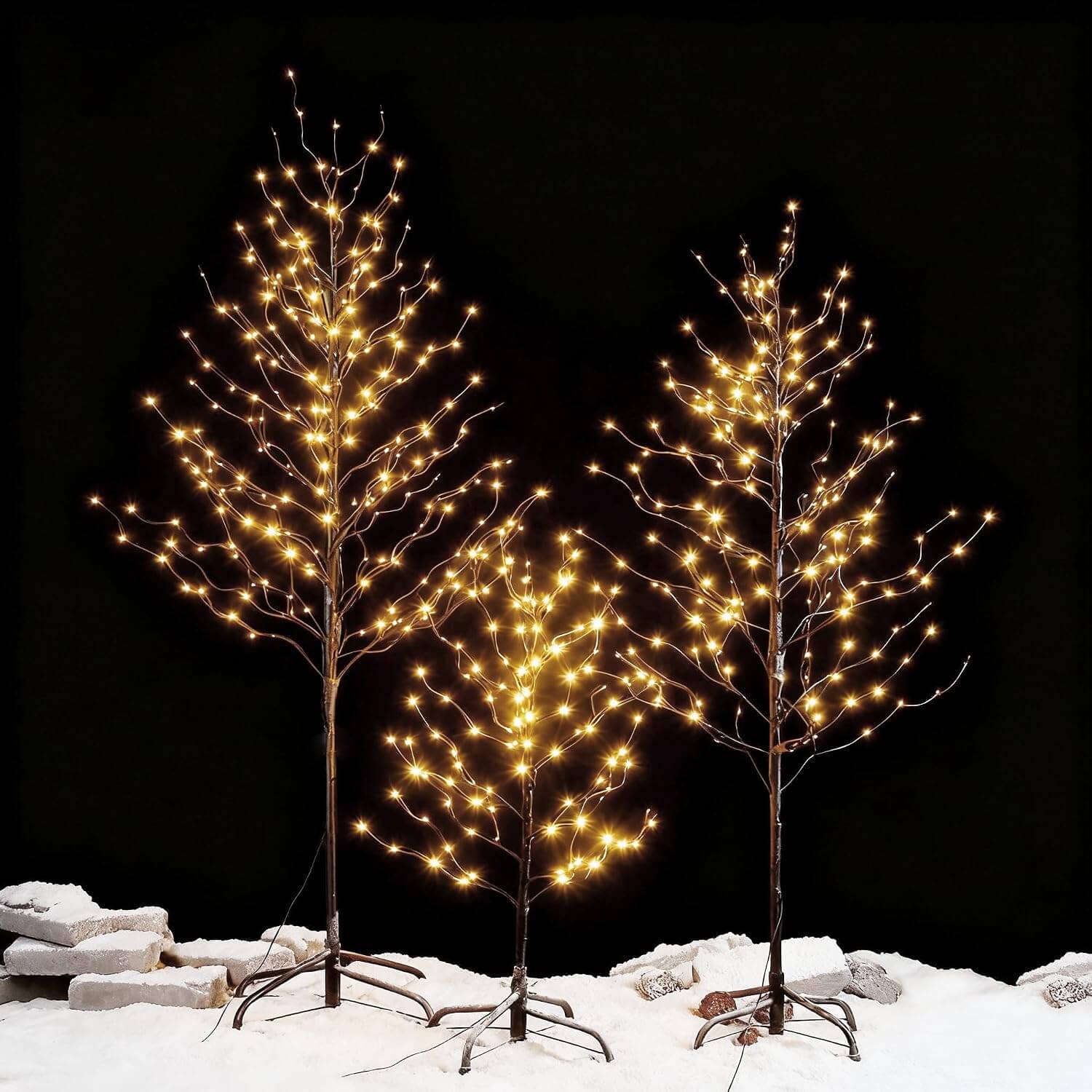 Lightshare Set of 3 Christmas Tree & Lights