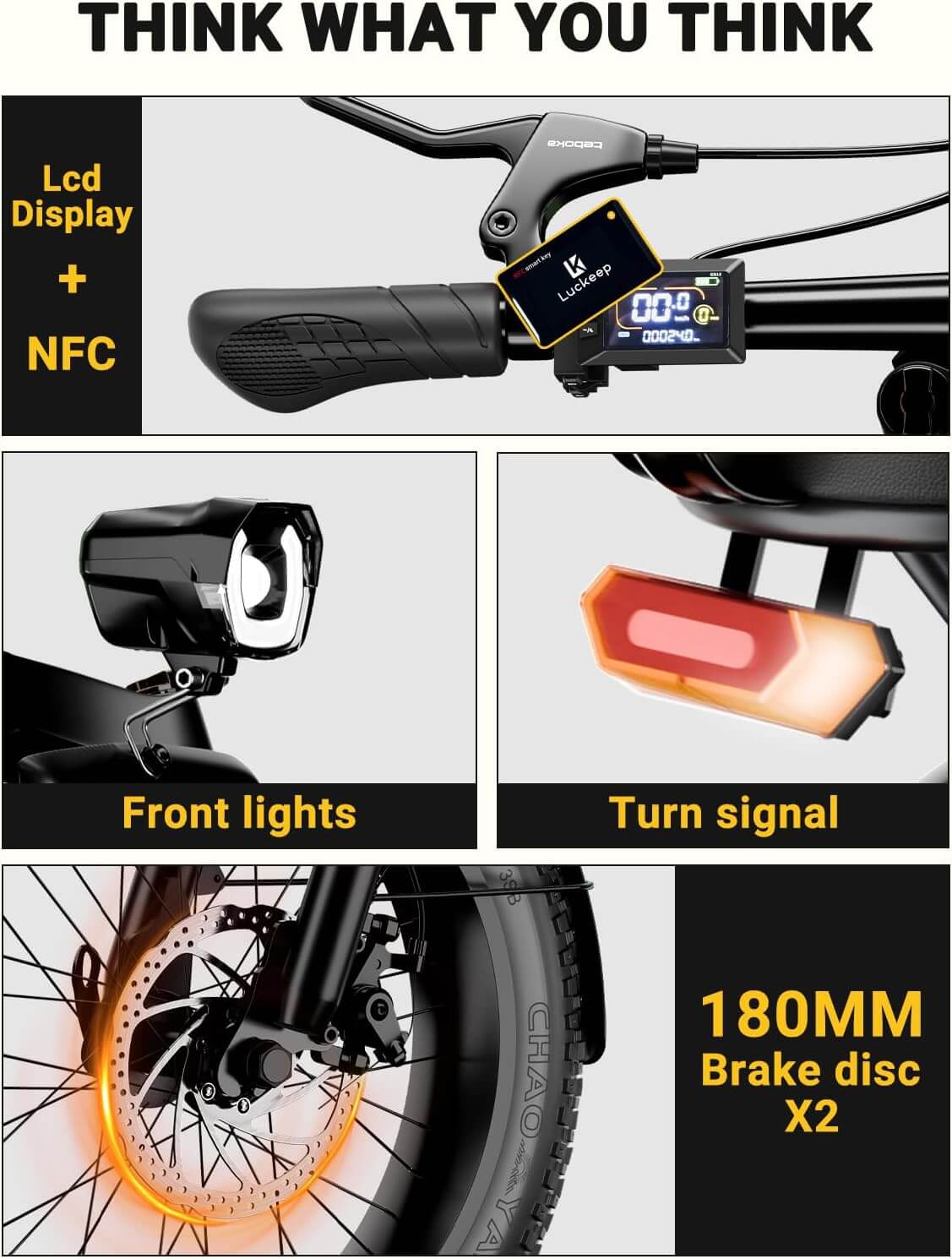 Luckeep C23 2 Seater 750W 20" Commuter Folding Fat Tire Electric Bike