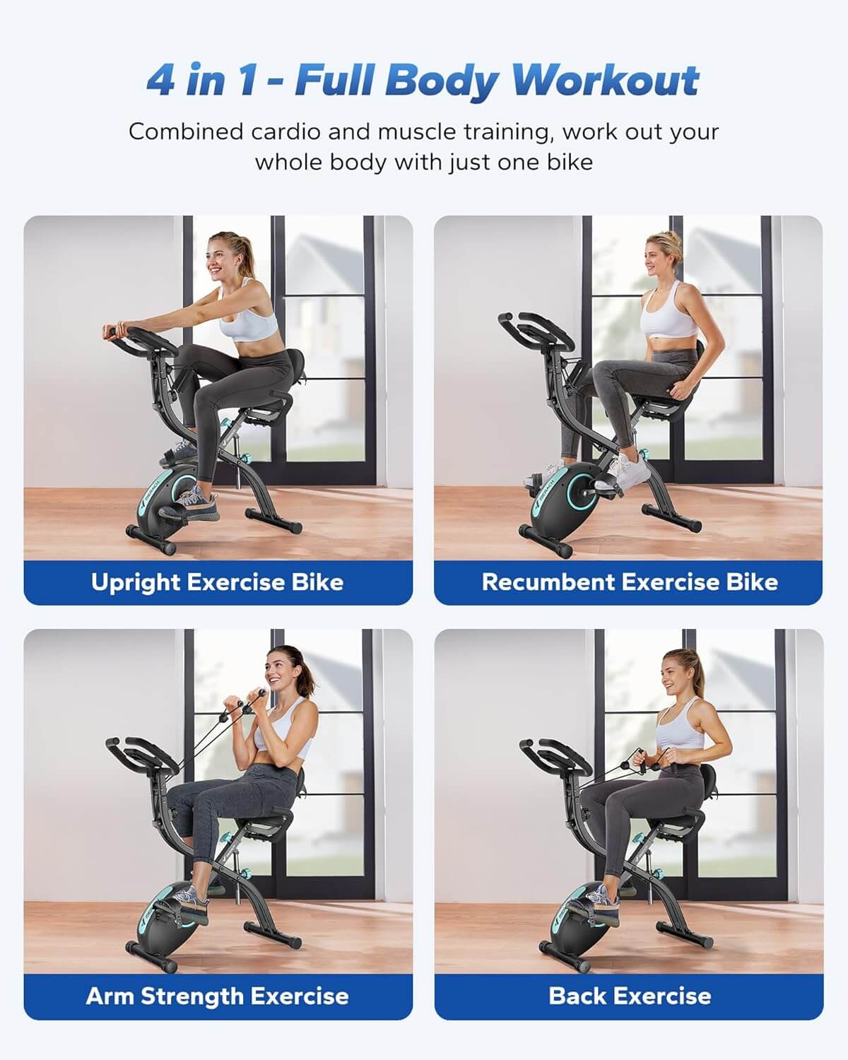MERACH MR-S15 4-In-1 Folding Exercise Bike