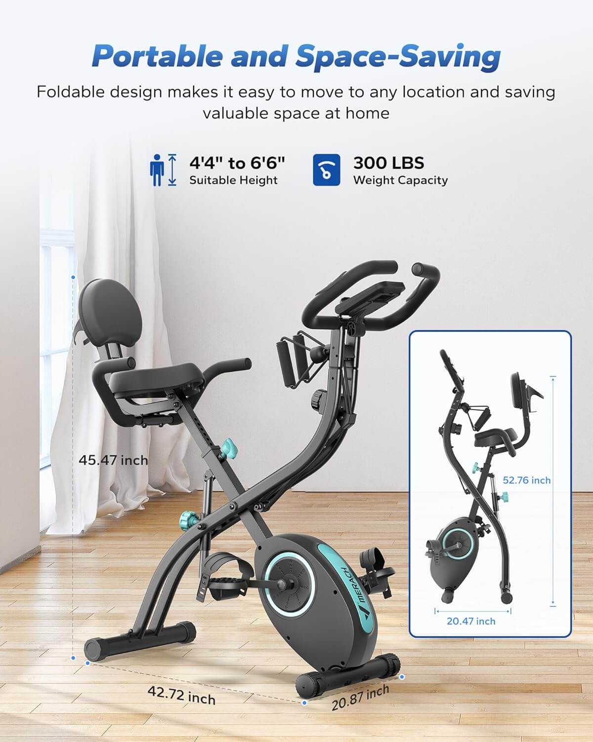 MERACH MR-S15 4-In-1 Folding Exercise Bike